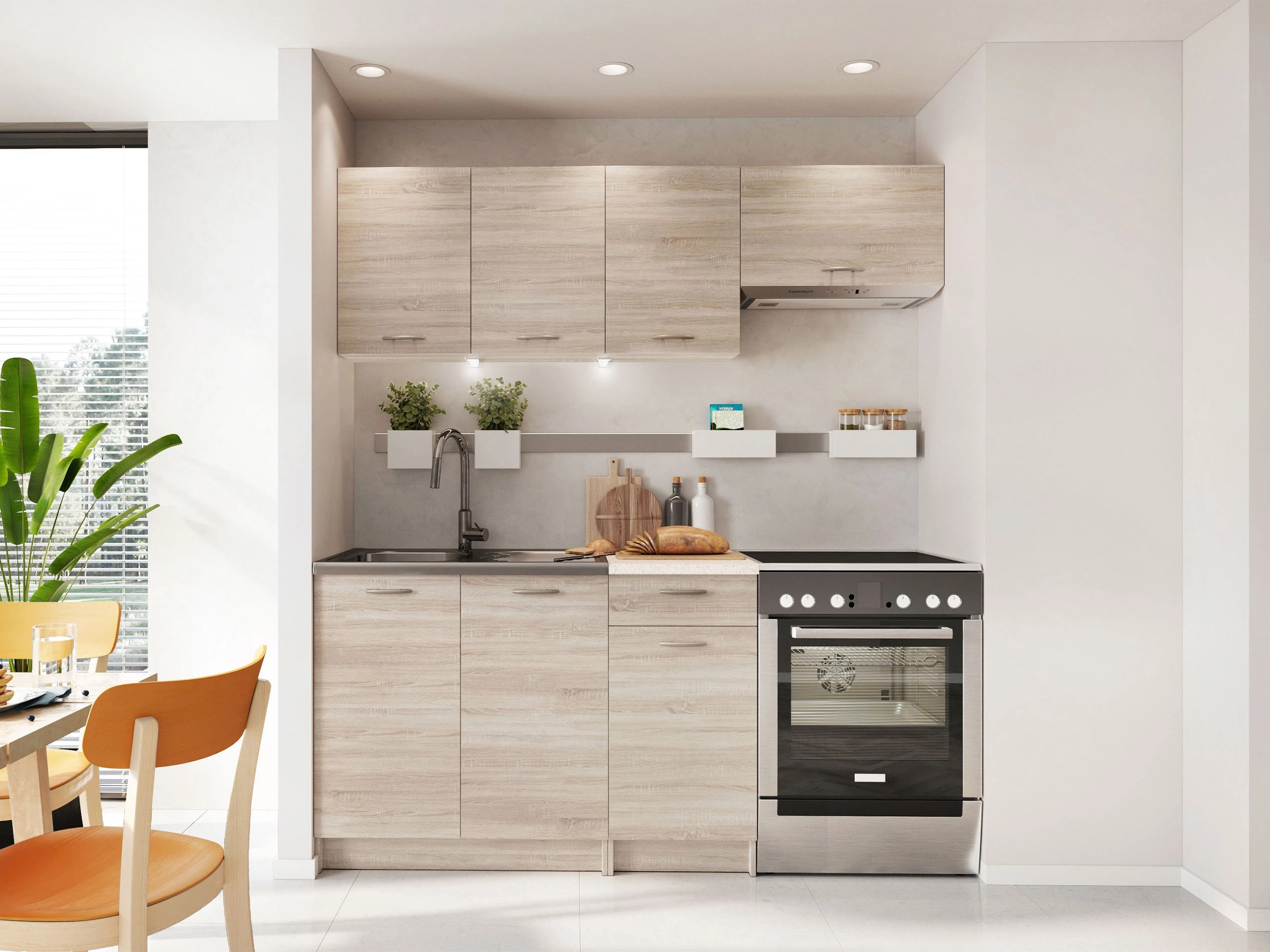 Keukenset Ota (Sonoma eik + Beige)