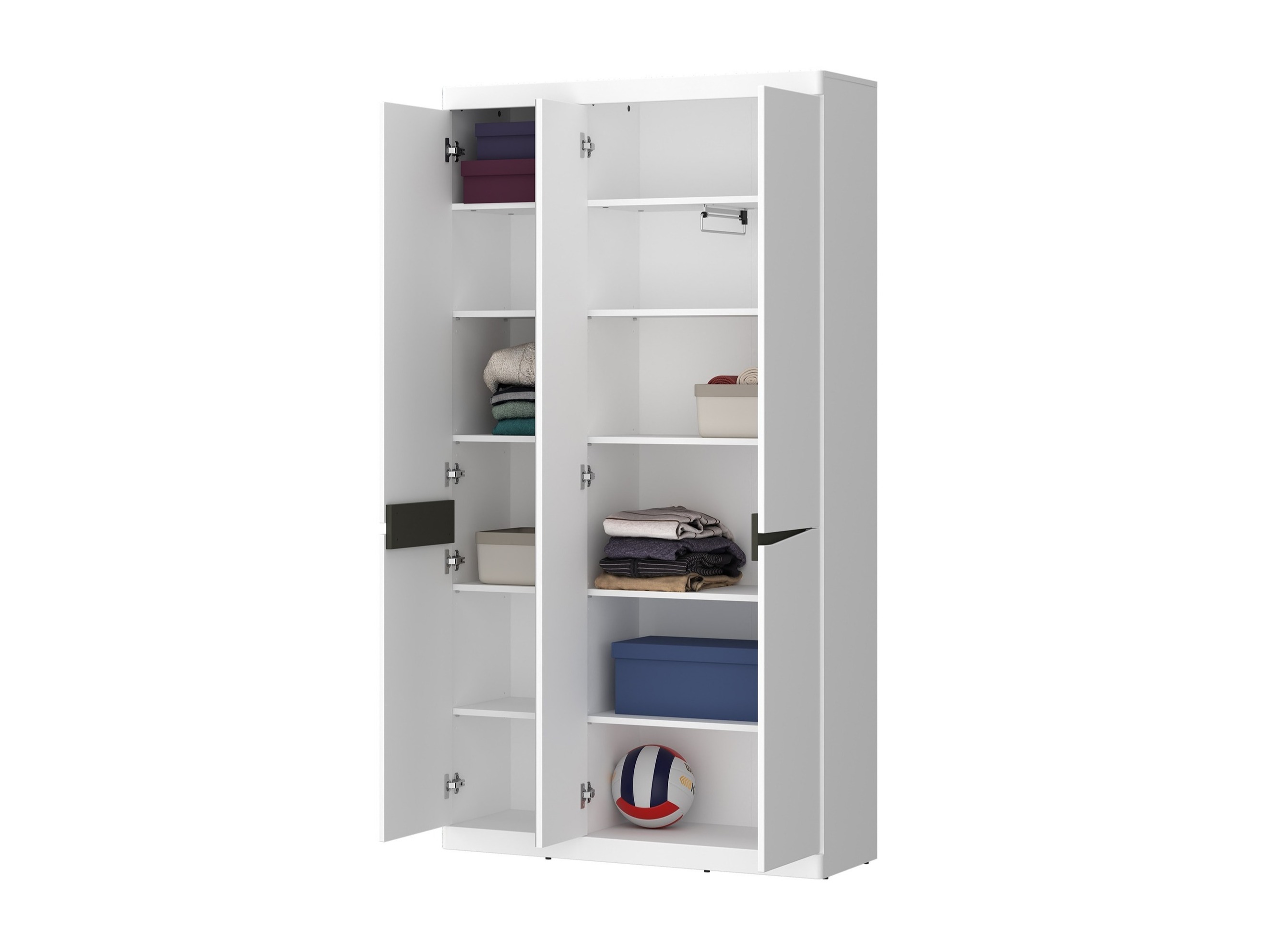 Kledingkast Venlori 139 (Wit + Grafiet)