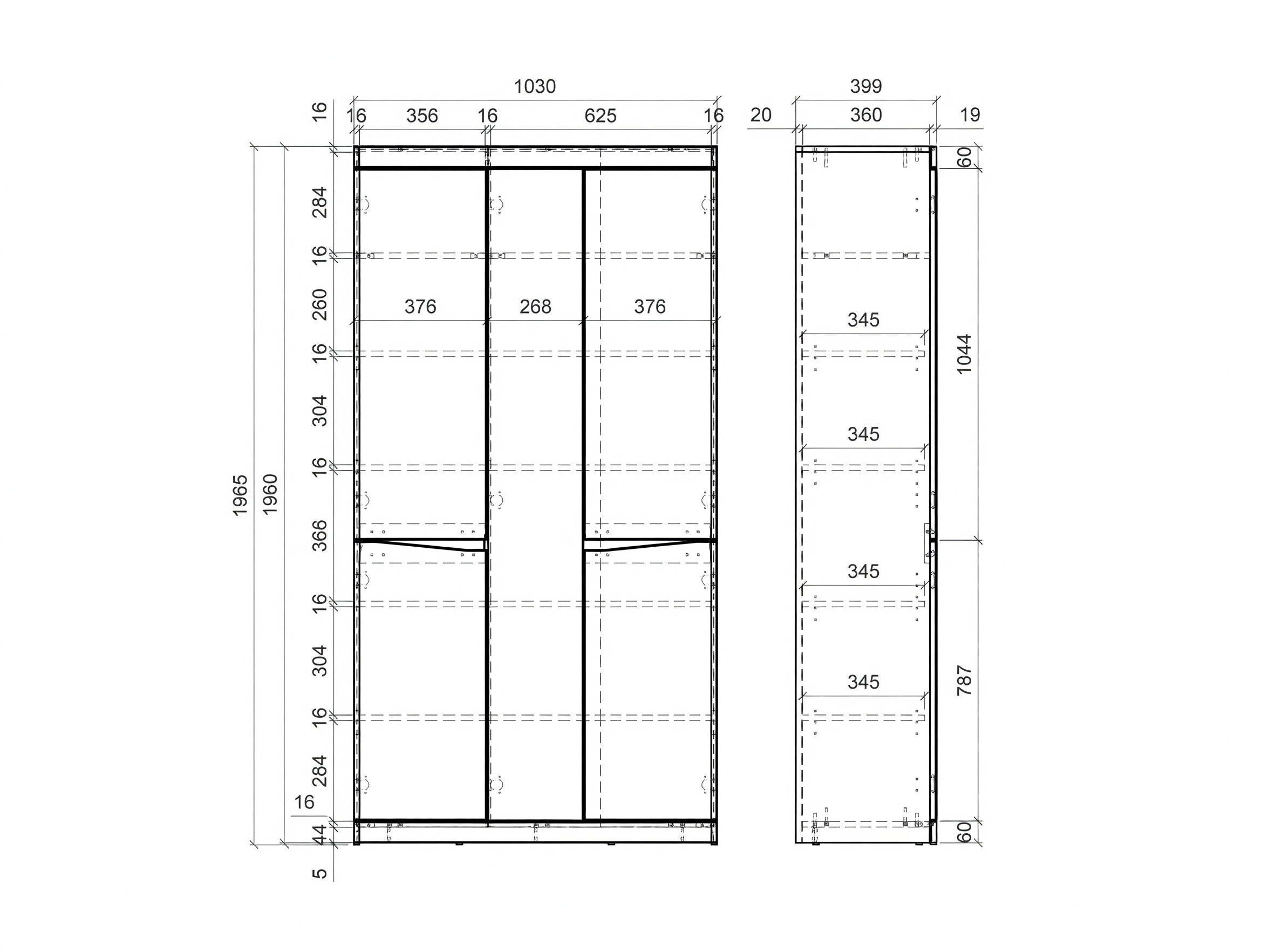 Kledingkast Venlori 139 (Wit + Grafiet)