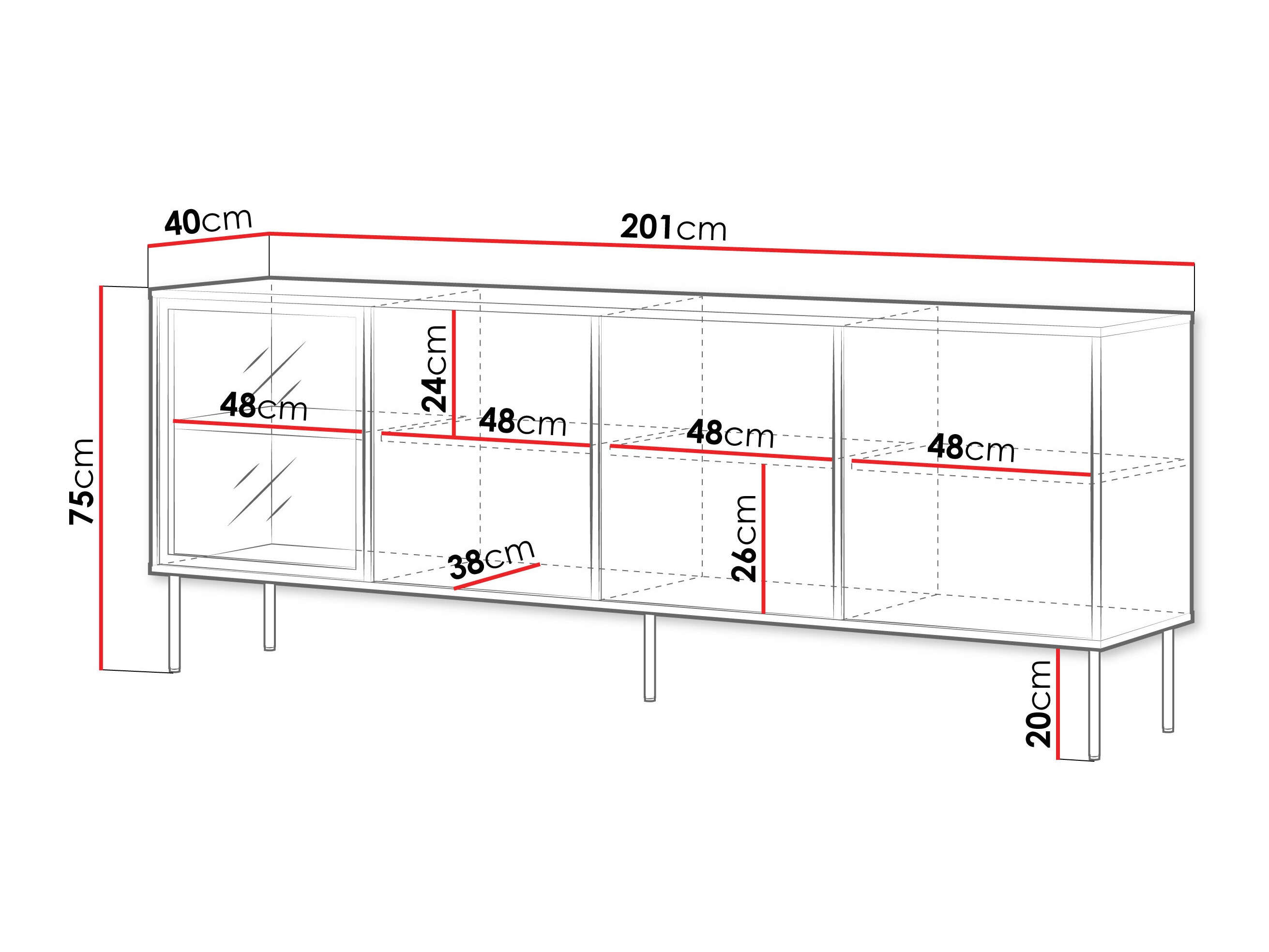 Dressoir Merevai 102 (Kasjmier)