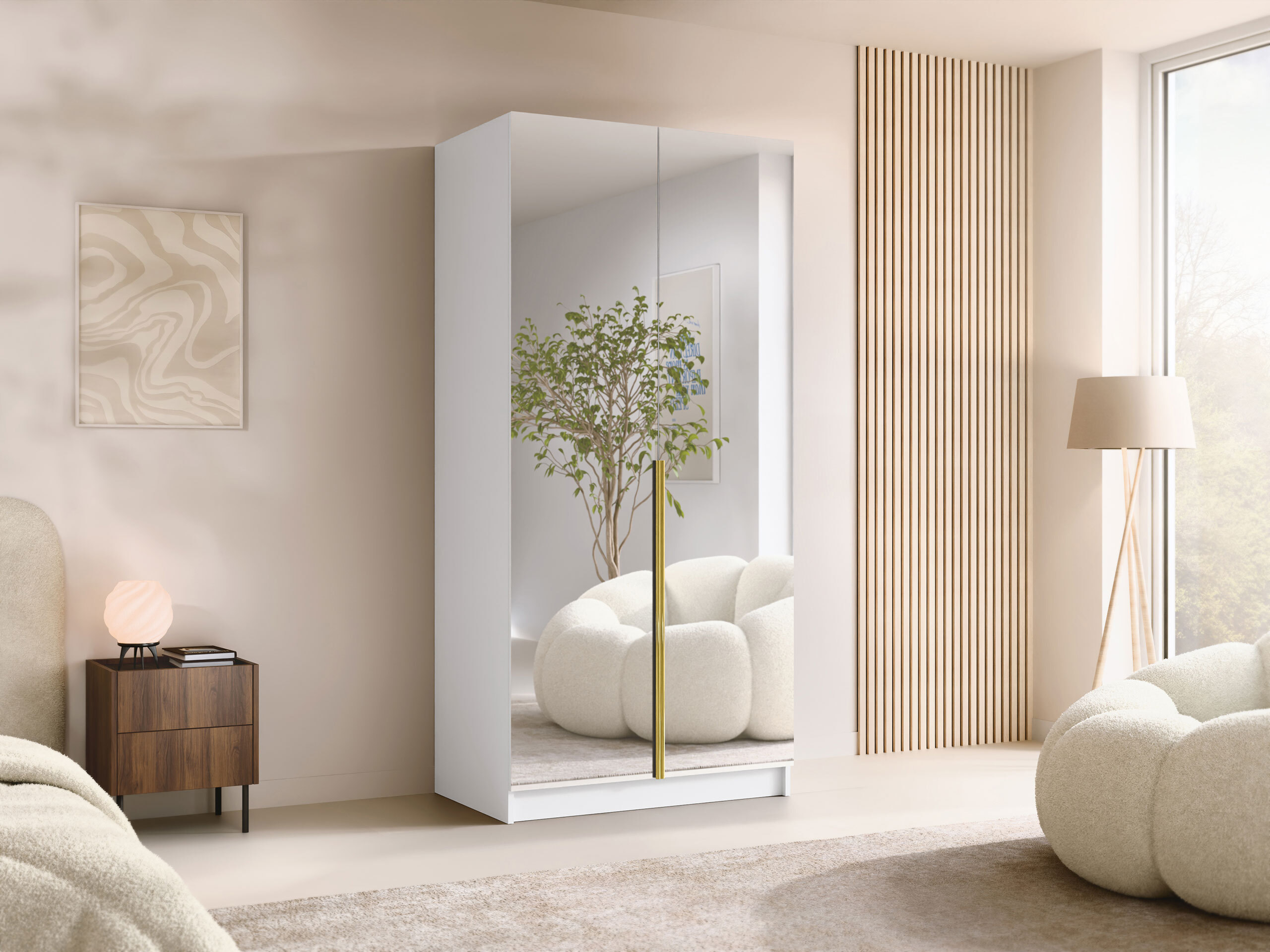 Kledingkast Closico Staton III (Wit)