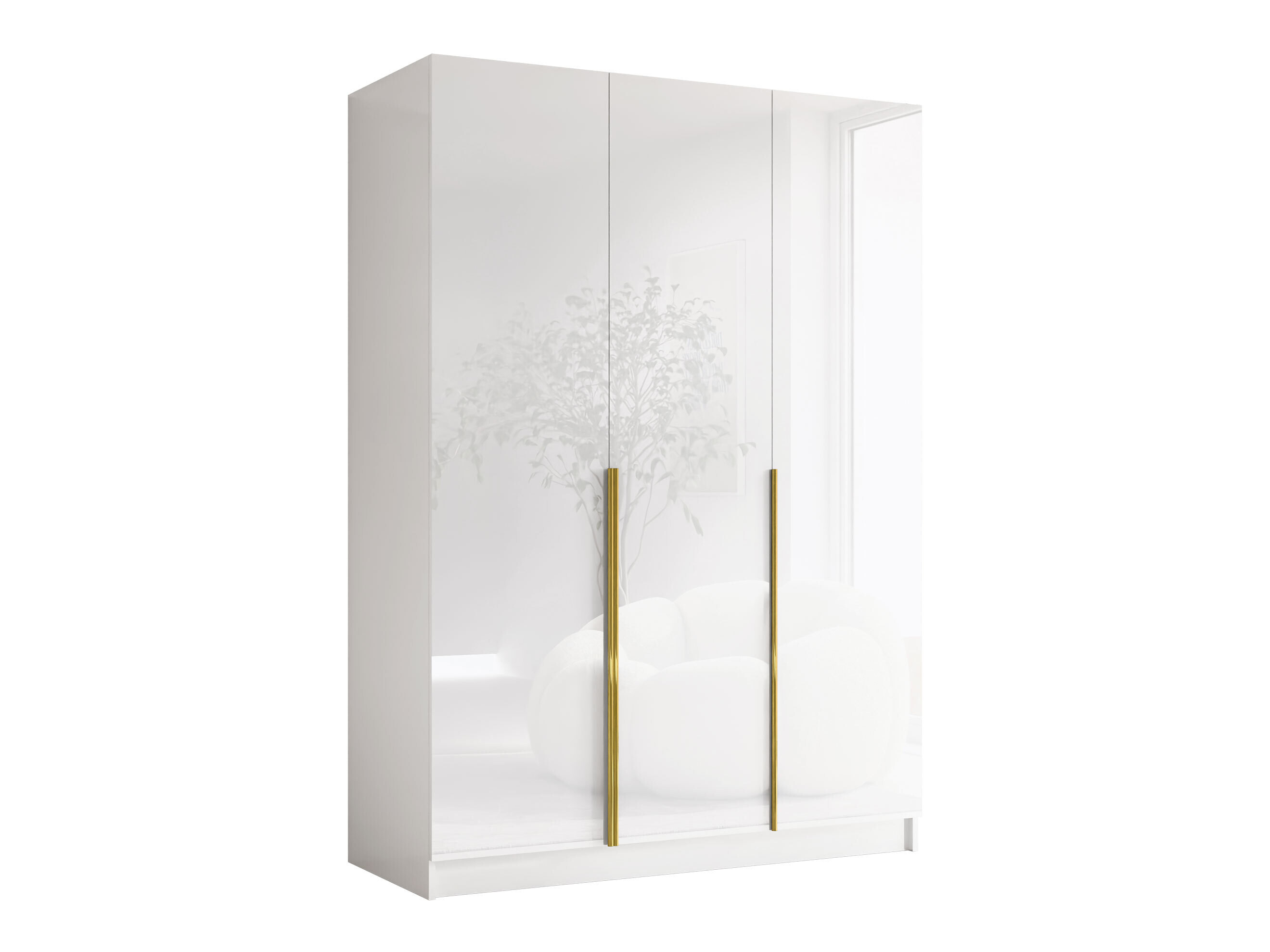 Kledingkast Closico Decoron I (Wit + Glanzend wit)