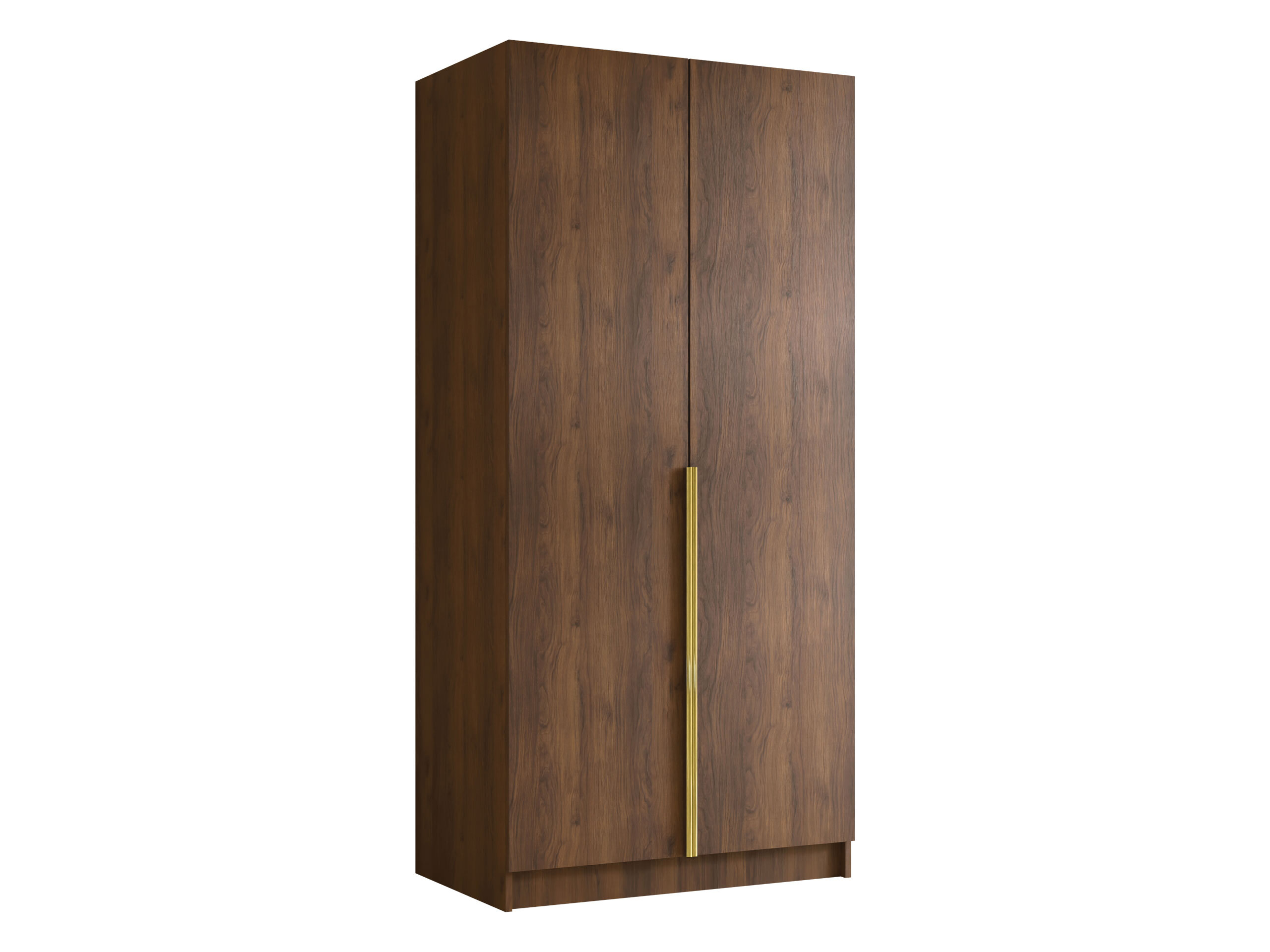 Kledingkast Closico Staton I (Notenhout + Gouden)