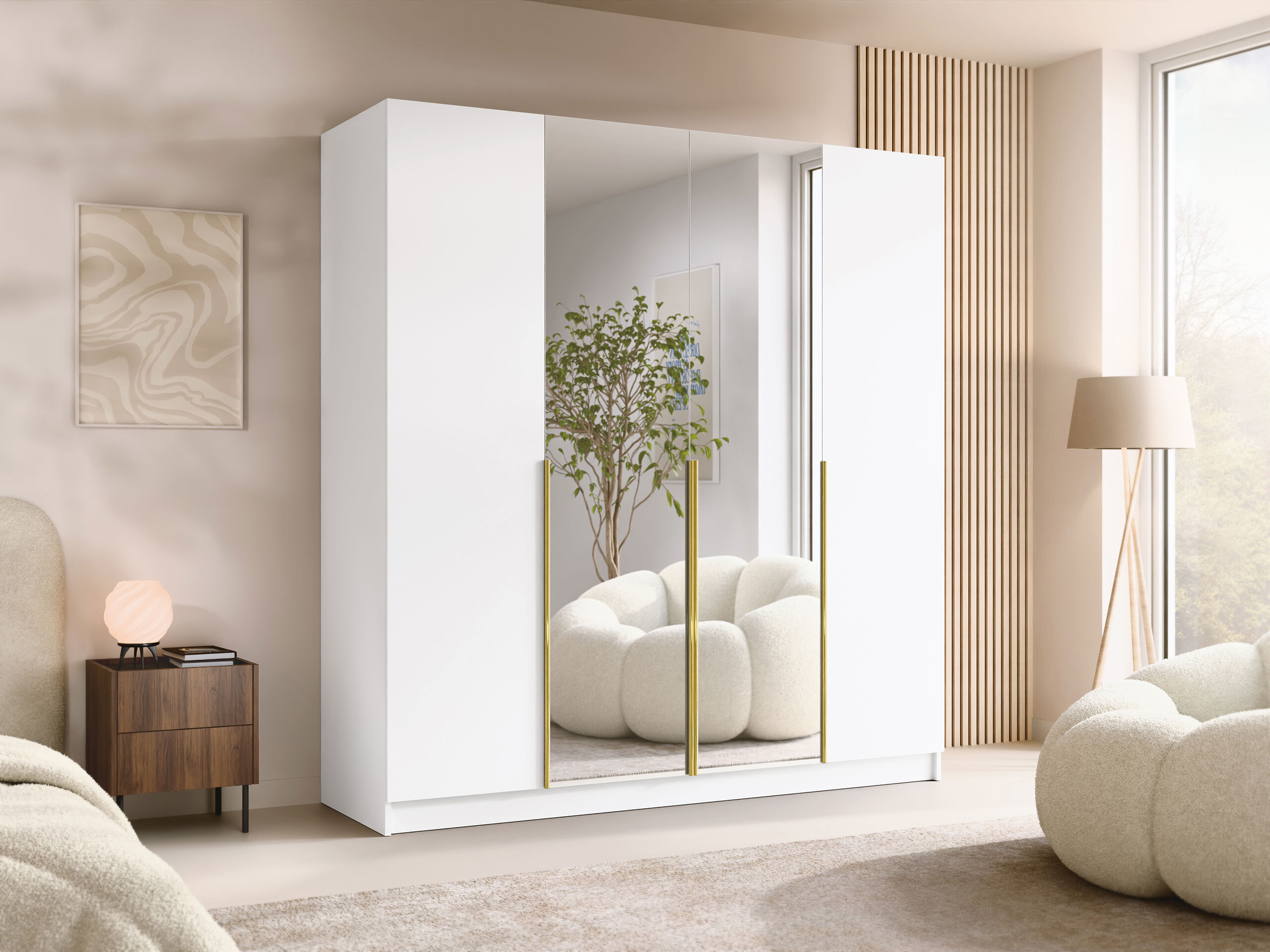 Kledingkast Closico Navor II (Wit)