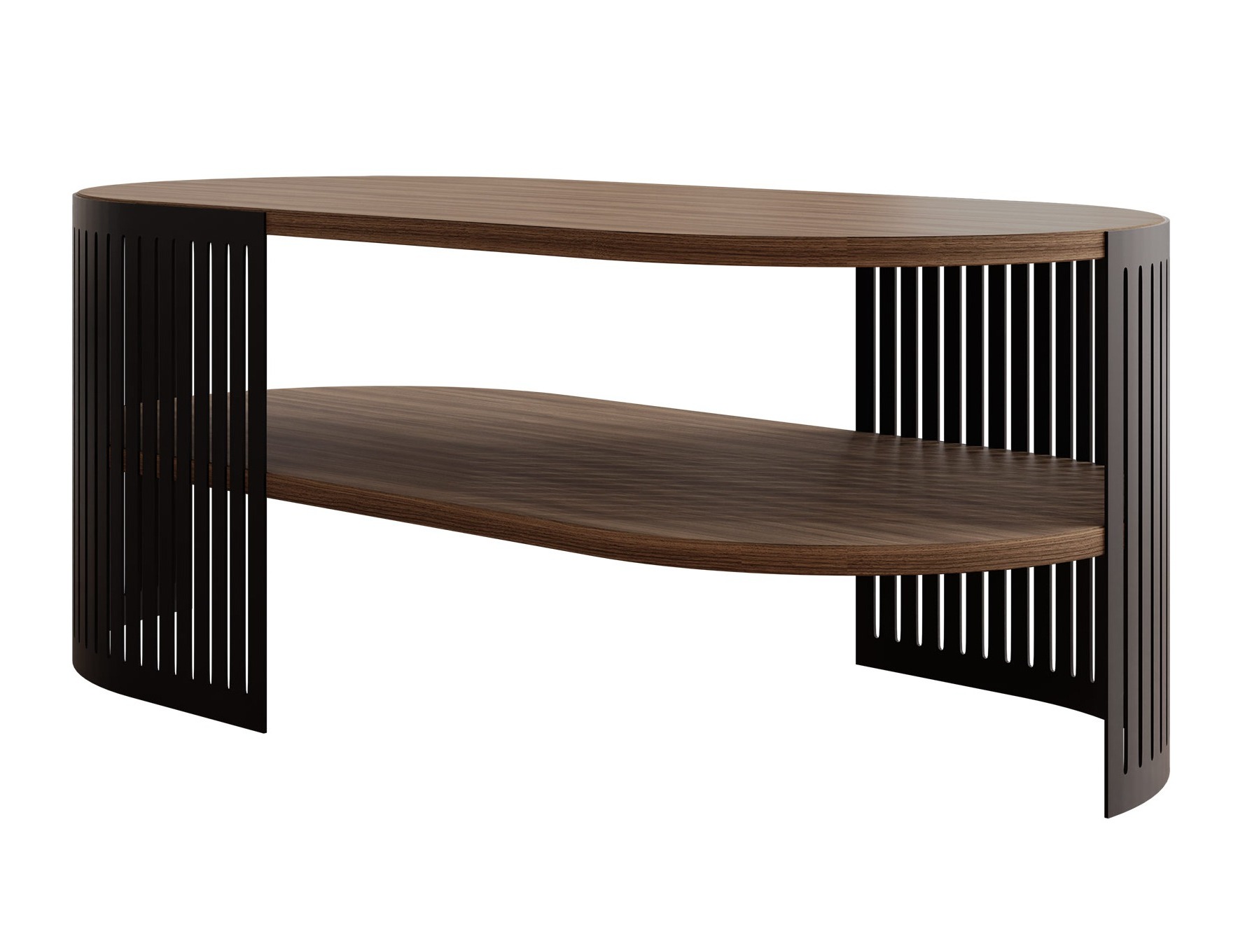 Salontafel Civer VI (Zwart + Notenhout)