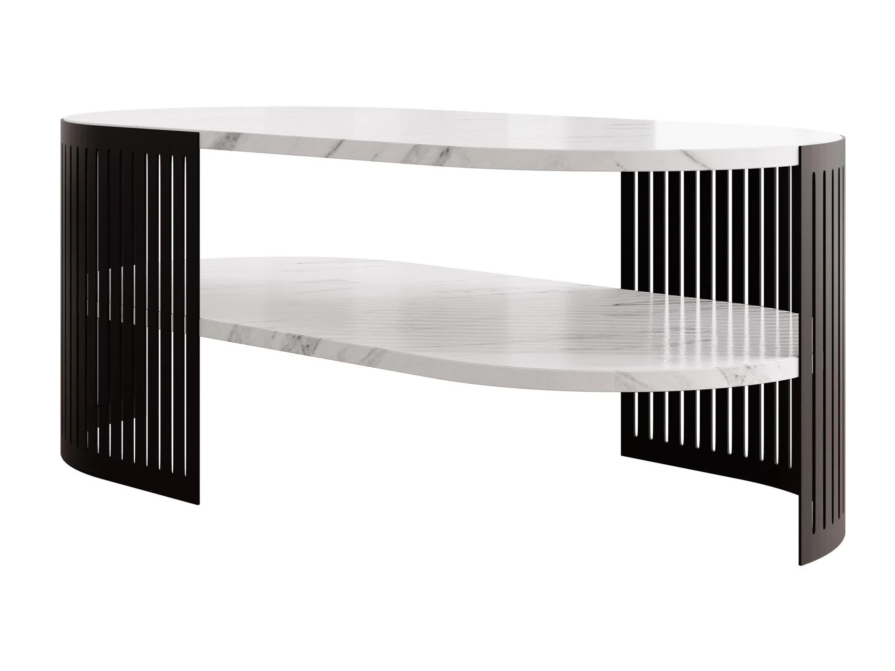 Salontafel Civer VI (Zwart + Wit marmer)