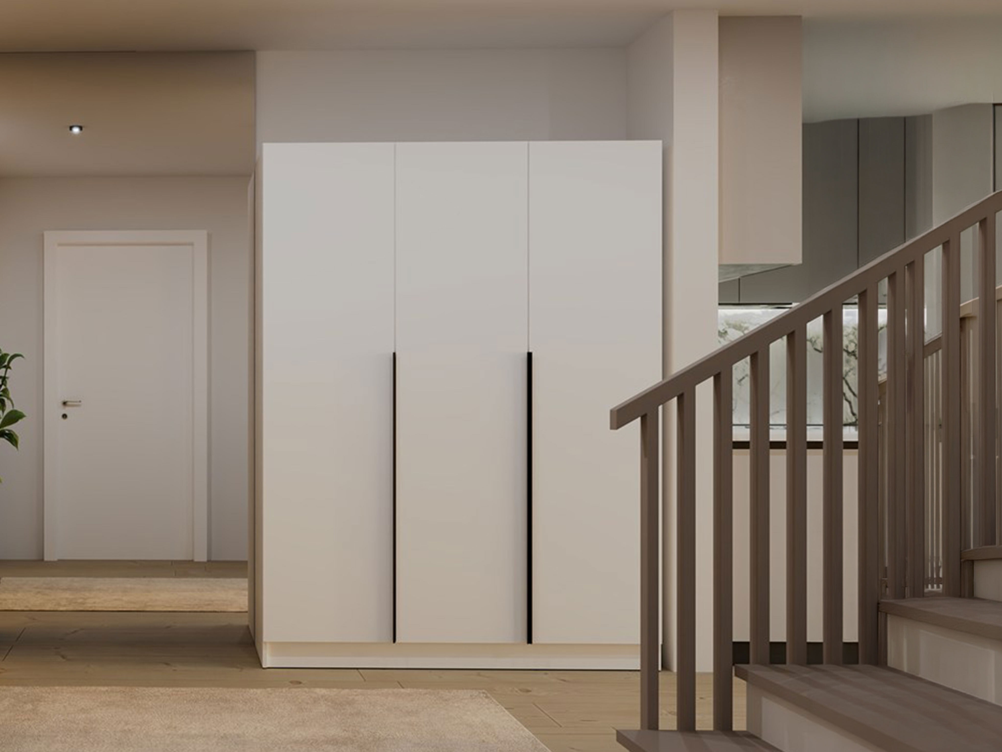 Kledingkast Mandeville 369 (Wit + Zwart)