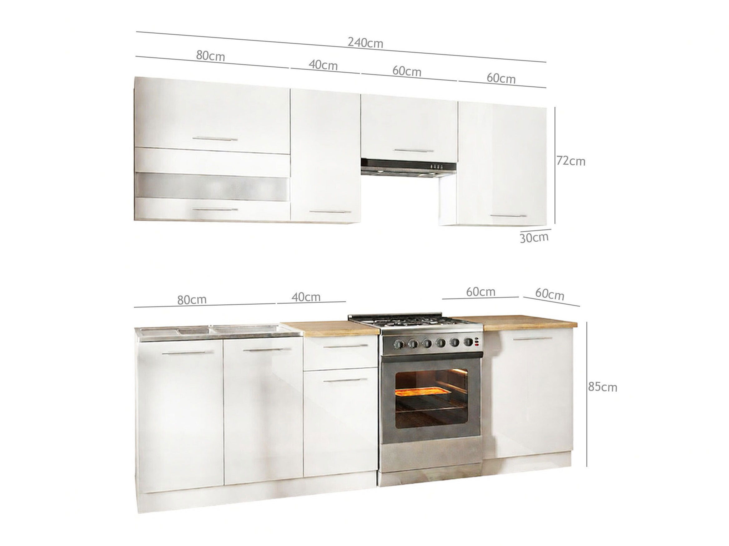 Modulaire keukenset Tiffa White 119