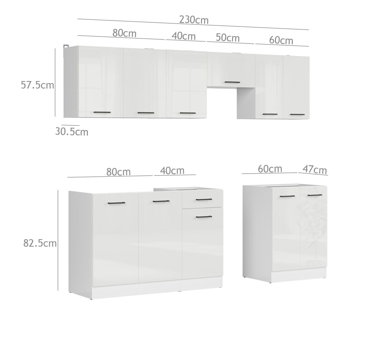 Modulaire keukenset Line Grey 119