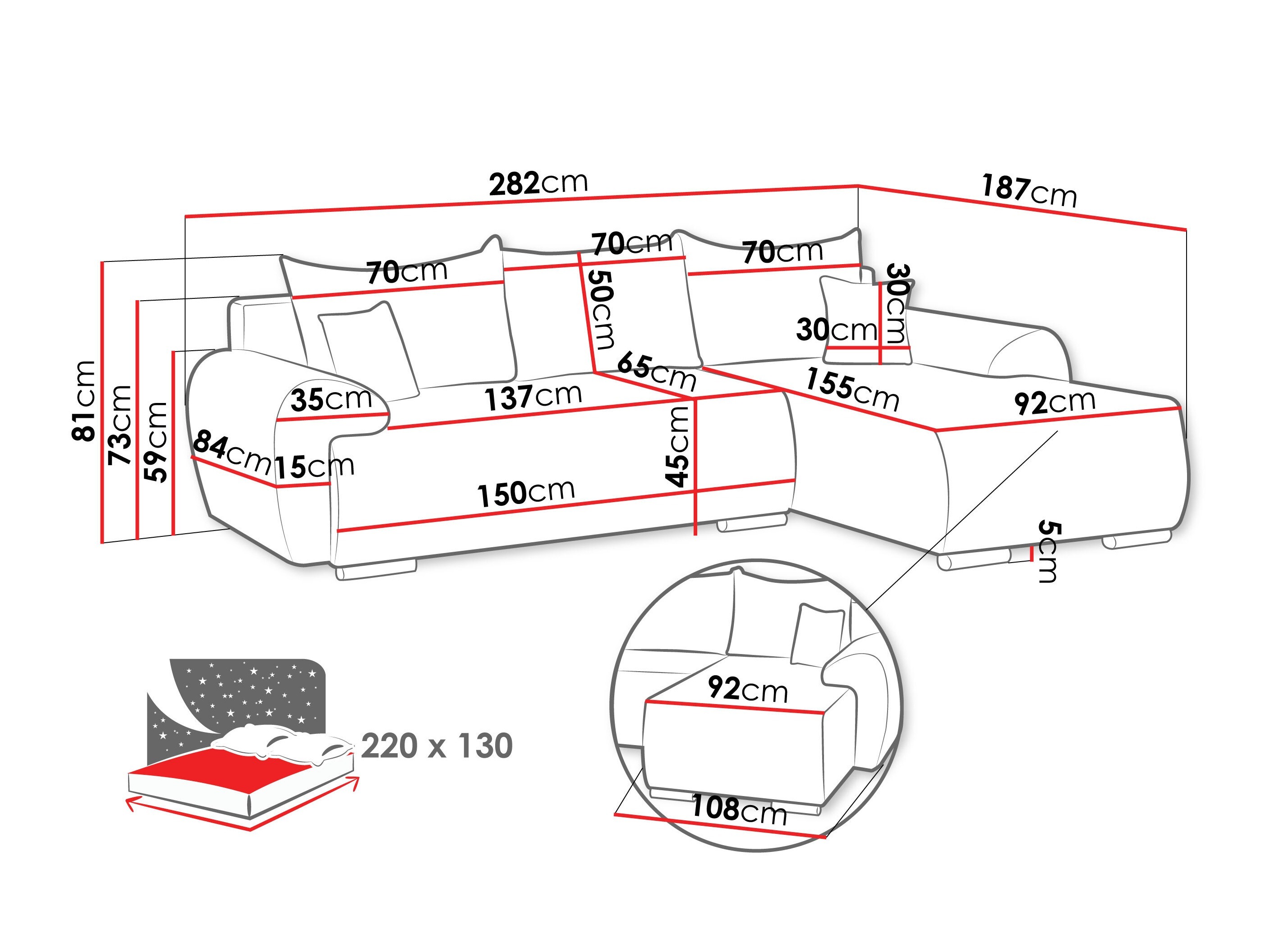 Hoekbank Camden 110 (Ambience 20)