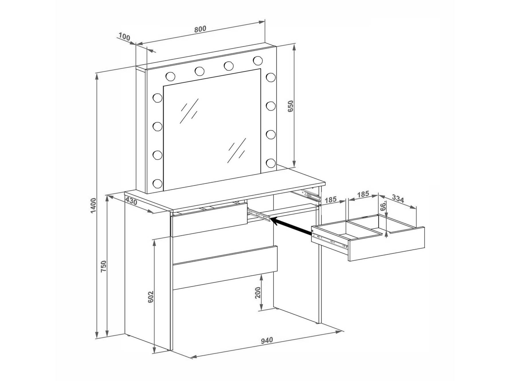 Kaptafel Houston Gaudium (Kasjmier + Notenhout)
