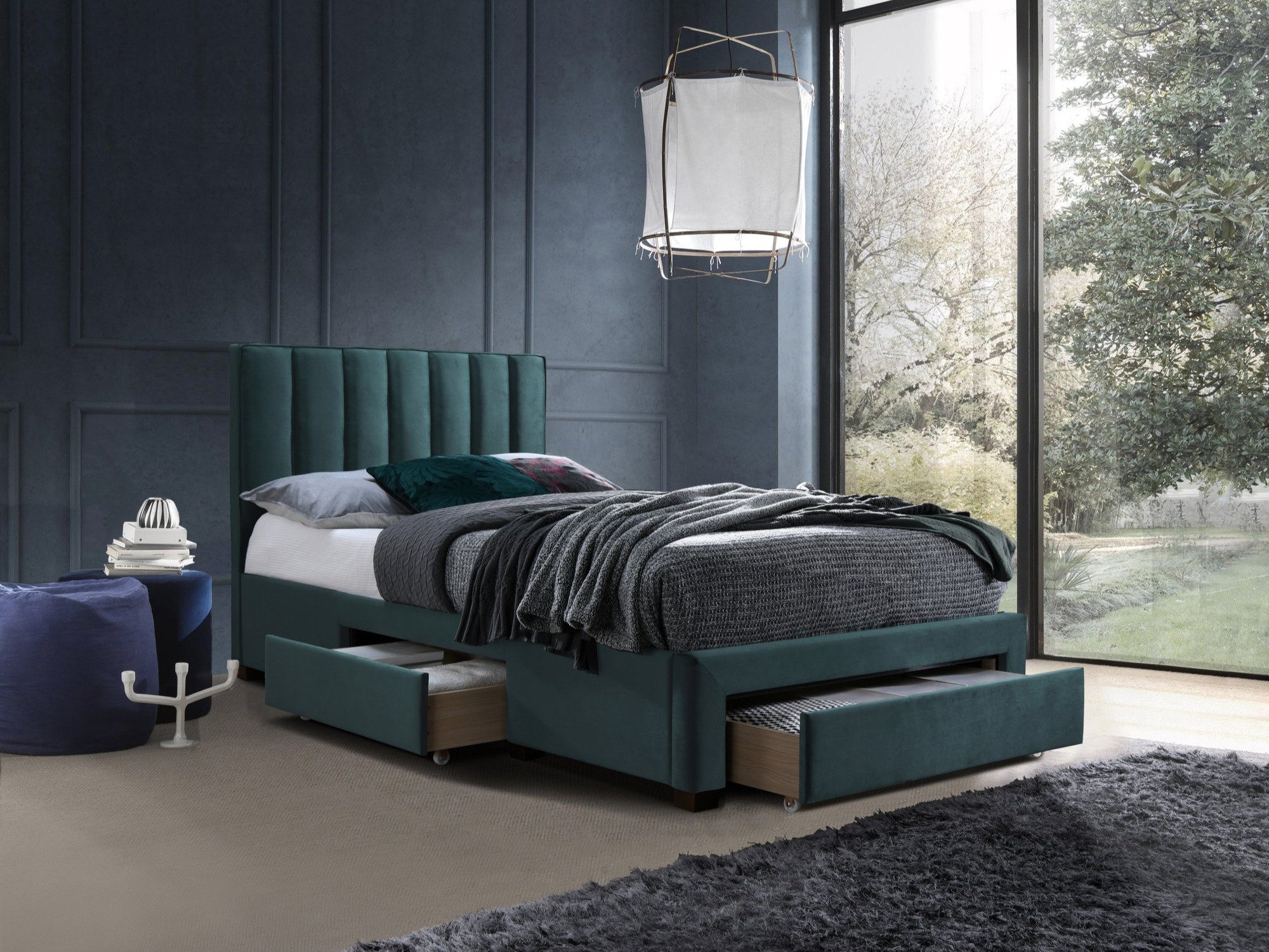 Bed Houston 2138 (Donkergroen)
