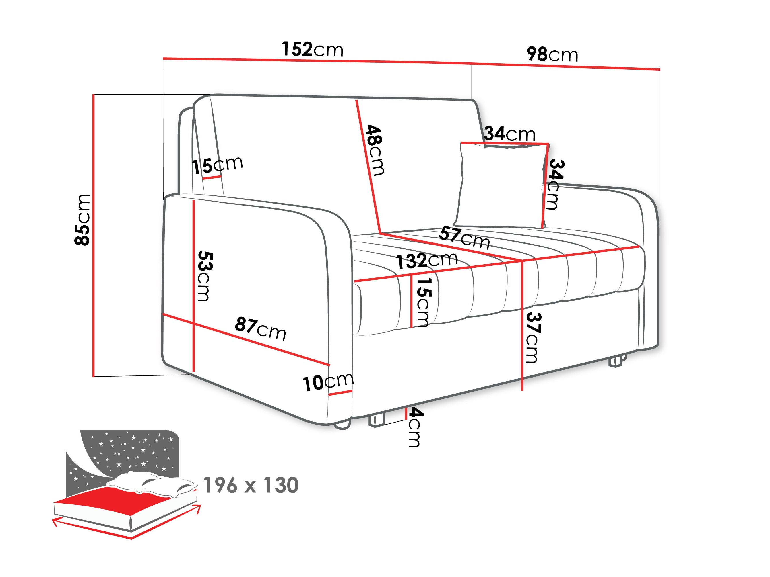 Slaapbank Columbus 260 (Polo 872)