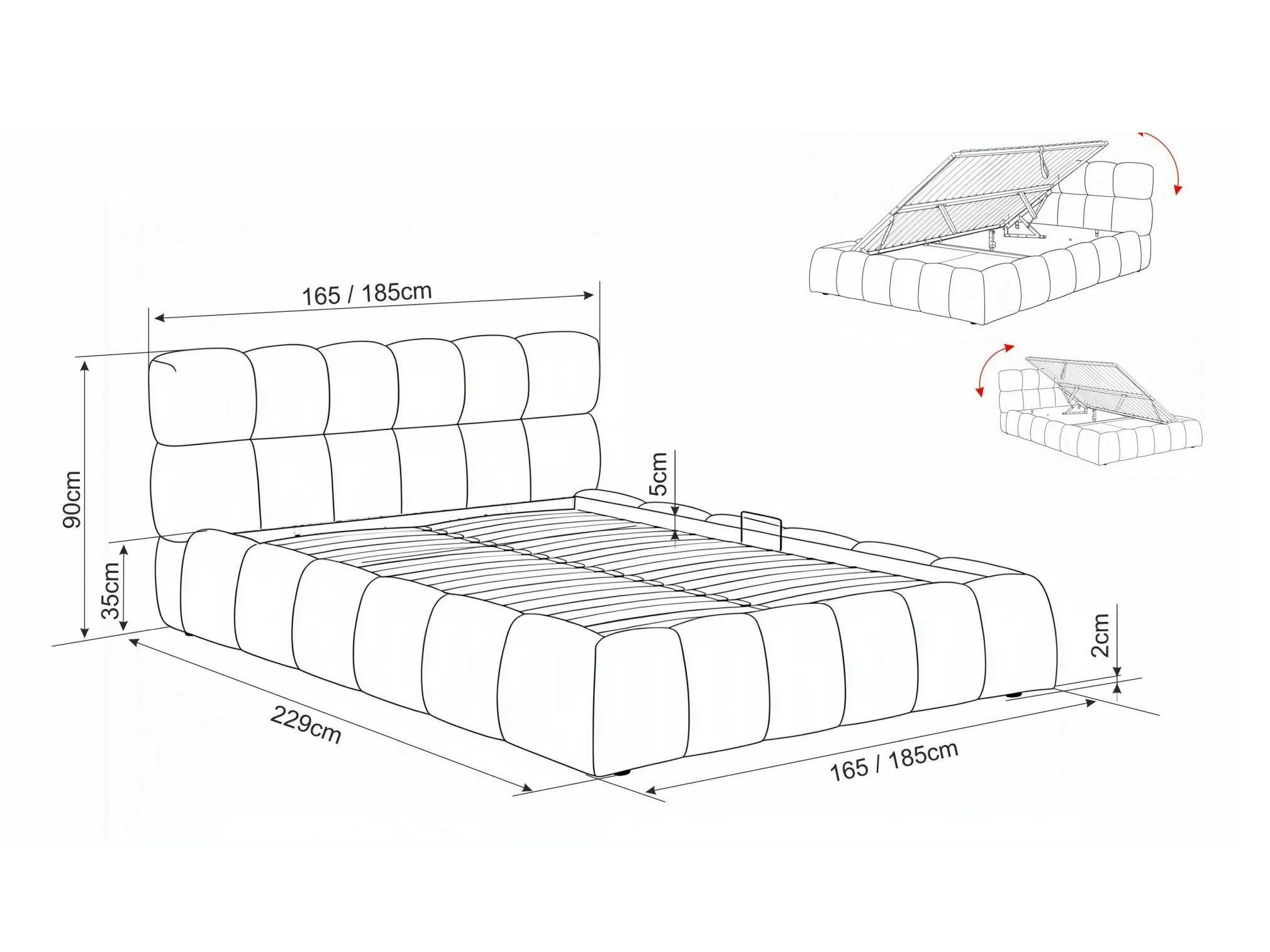 Bed Detroit 969 (Raven 24)