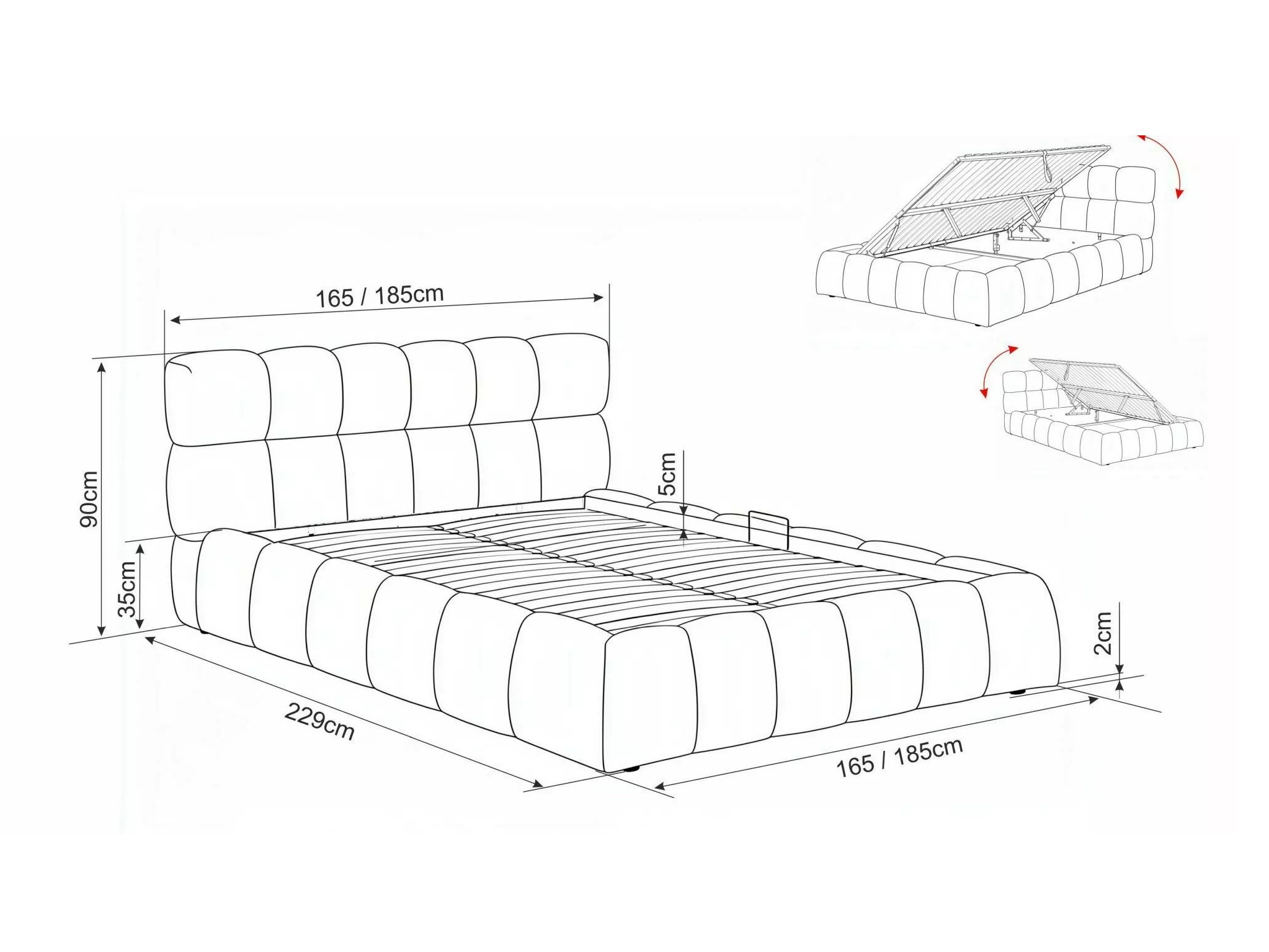 Bed Detroit 969 (Raven 30)