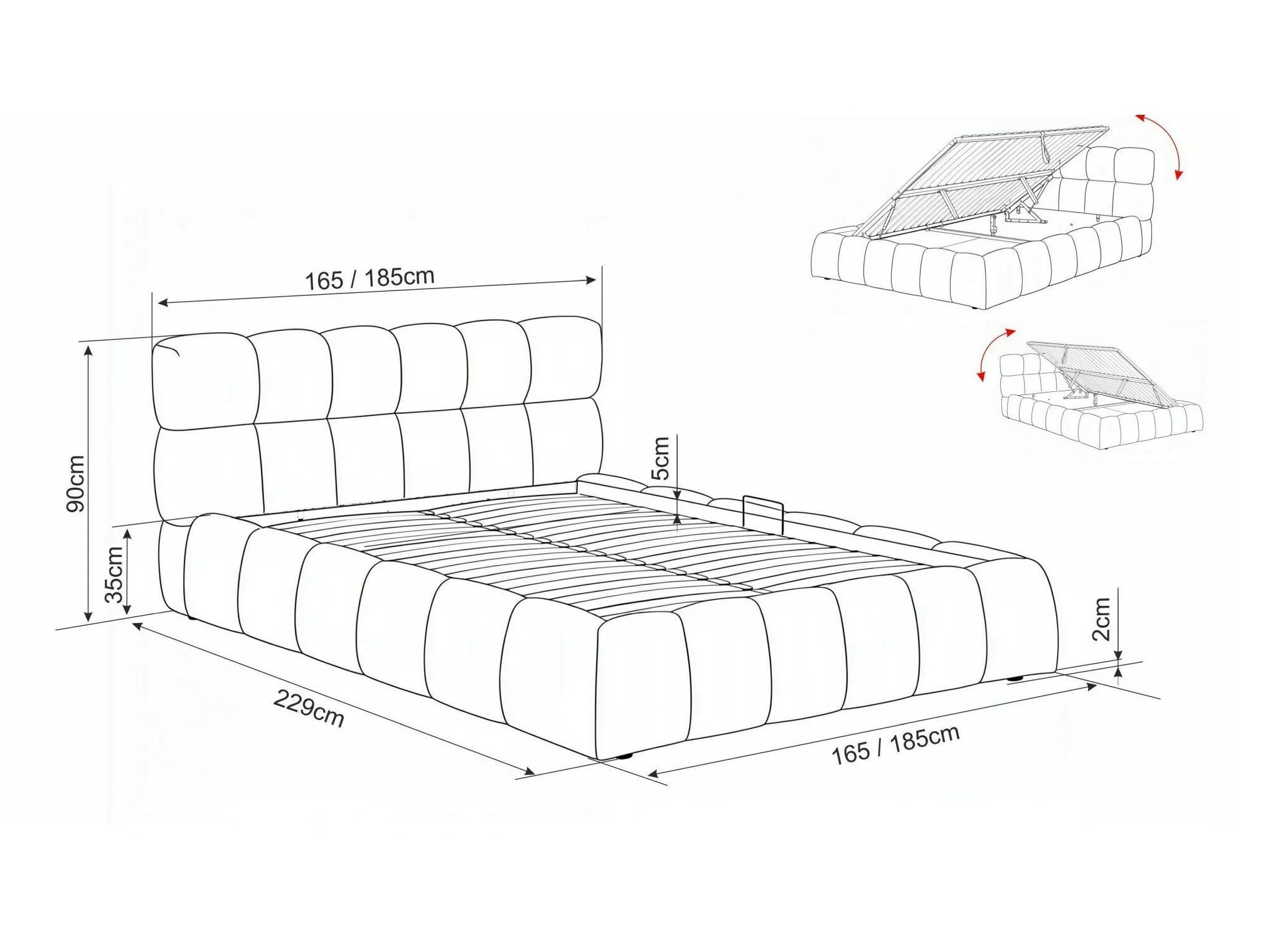 Bed Detroit 969 (Raven 30)