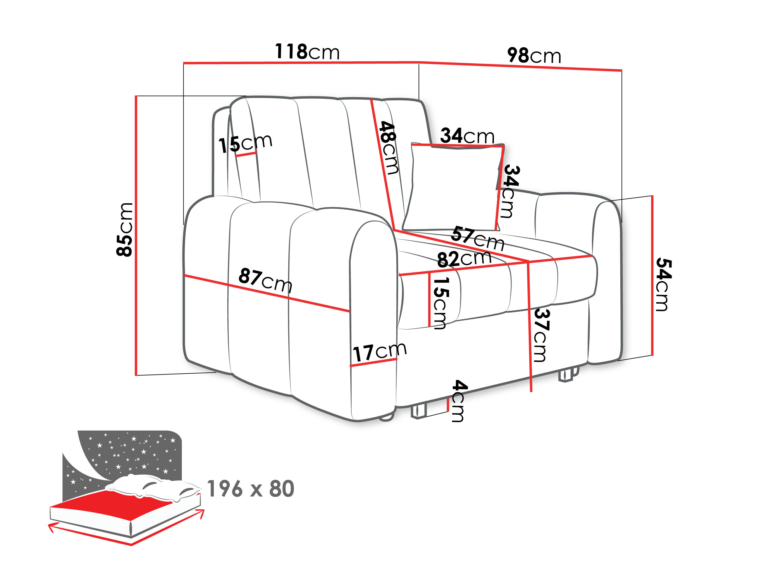 Fauteuil Columbus 262 (Lumo 65)