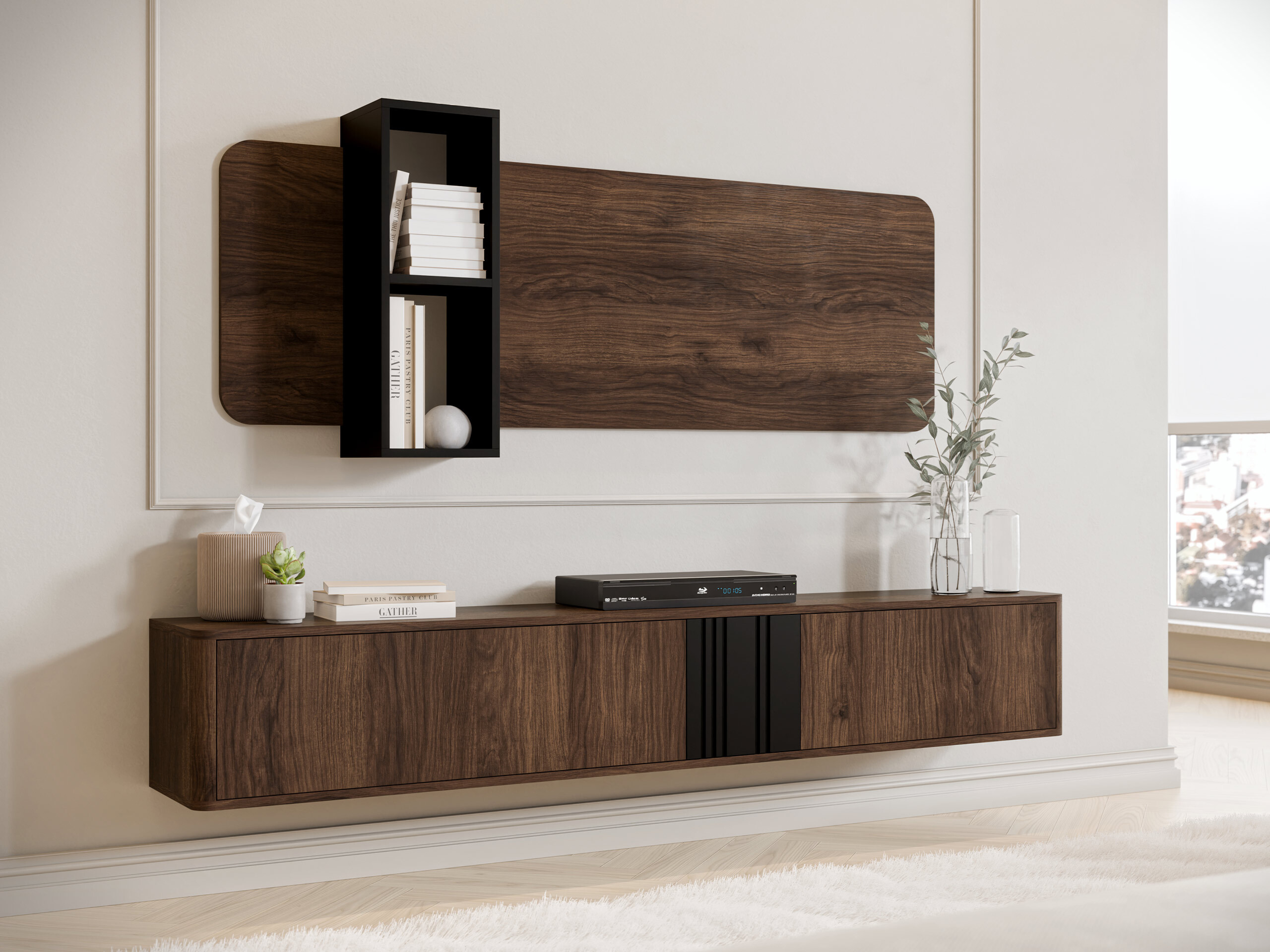 Wandplank Oratio (Notenhout)