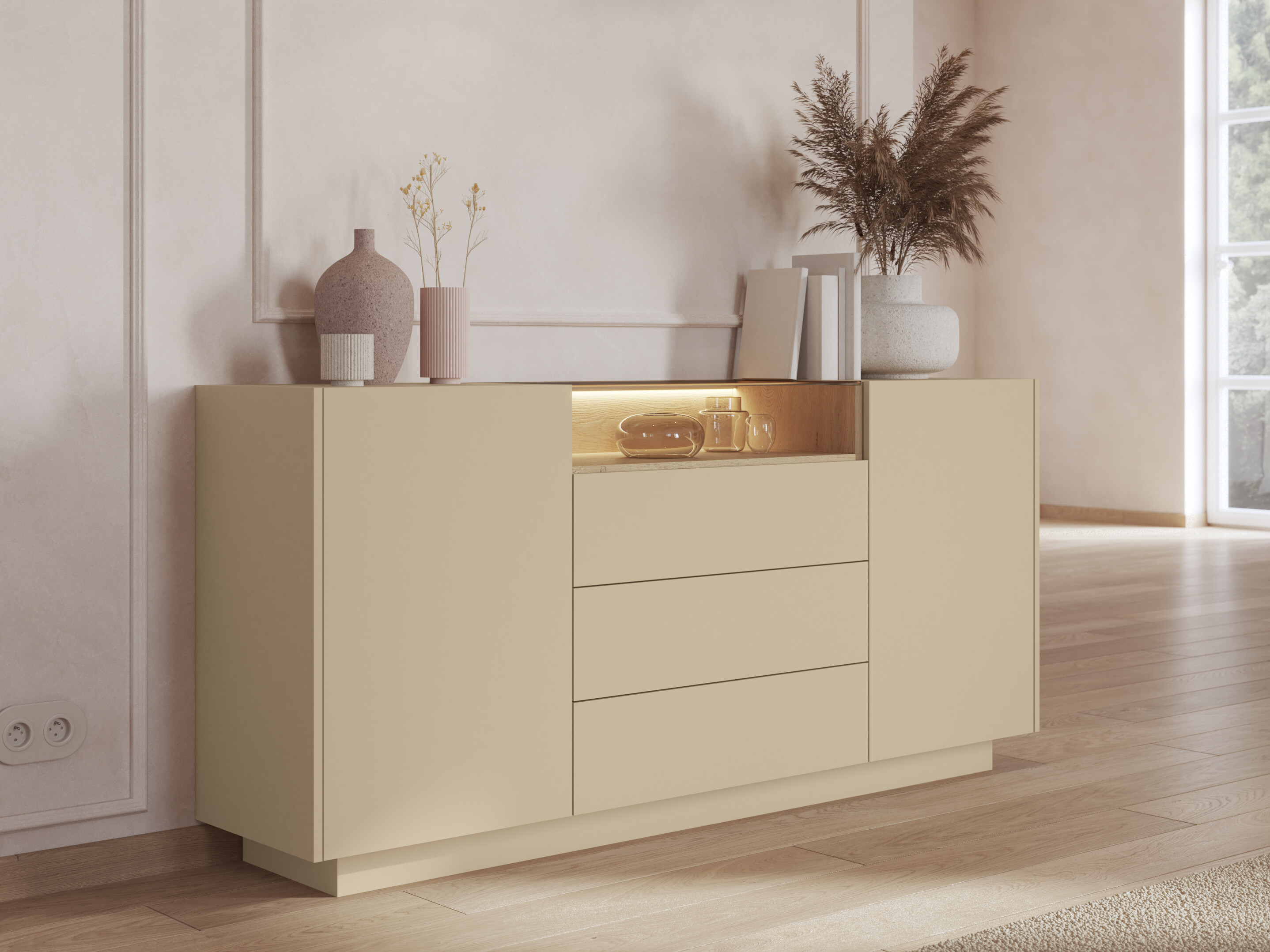 Ladekast Salmeli 100 (Cappuccino)