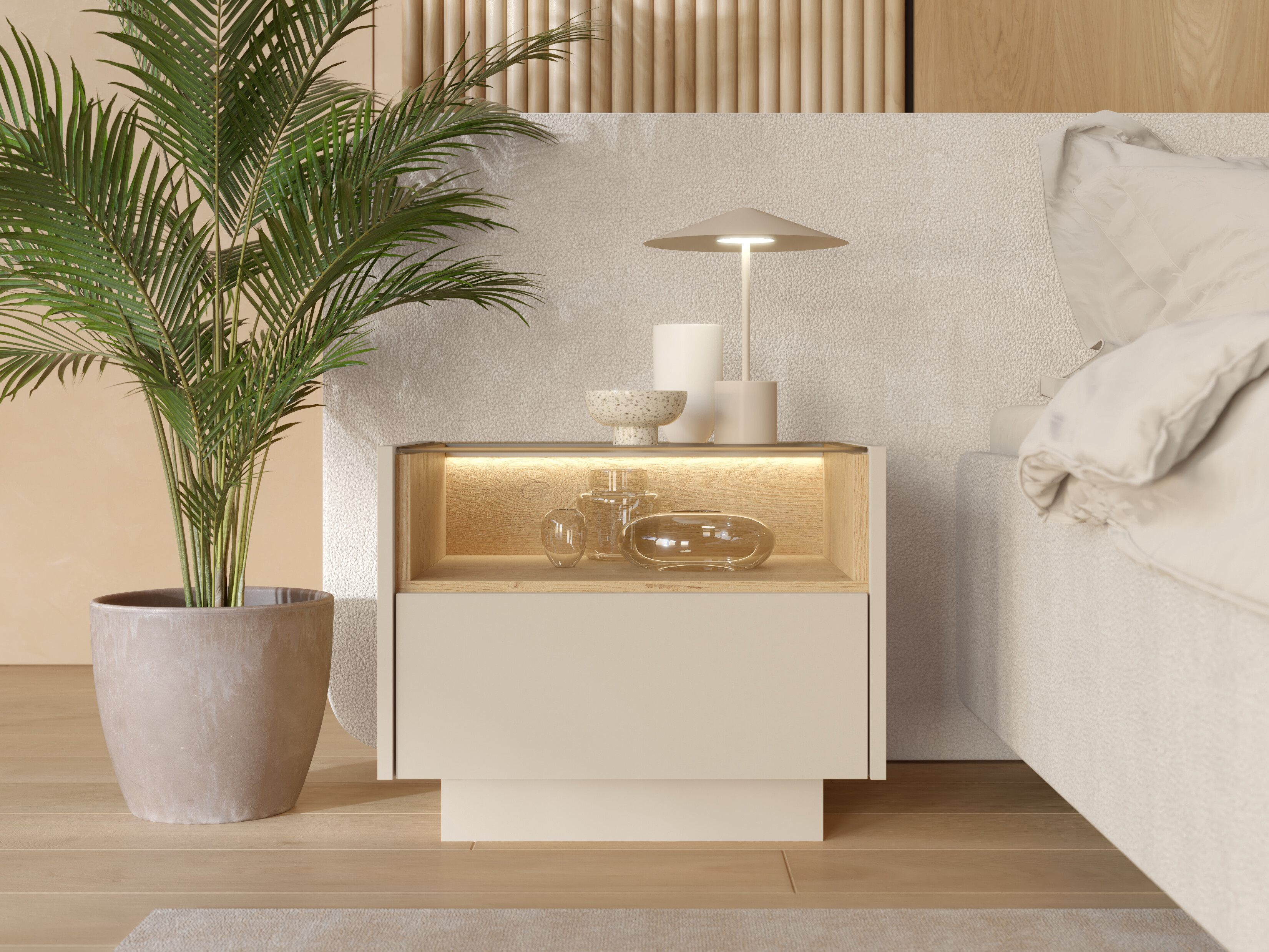 Nachtkastje Salmeli 104 (Beige)
