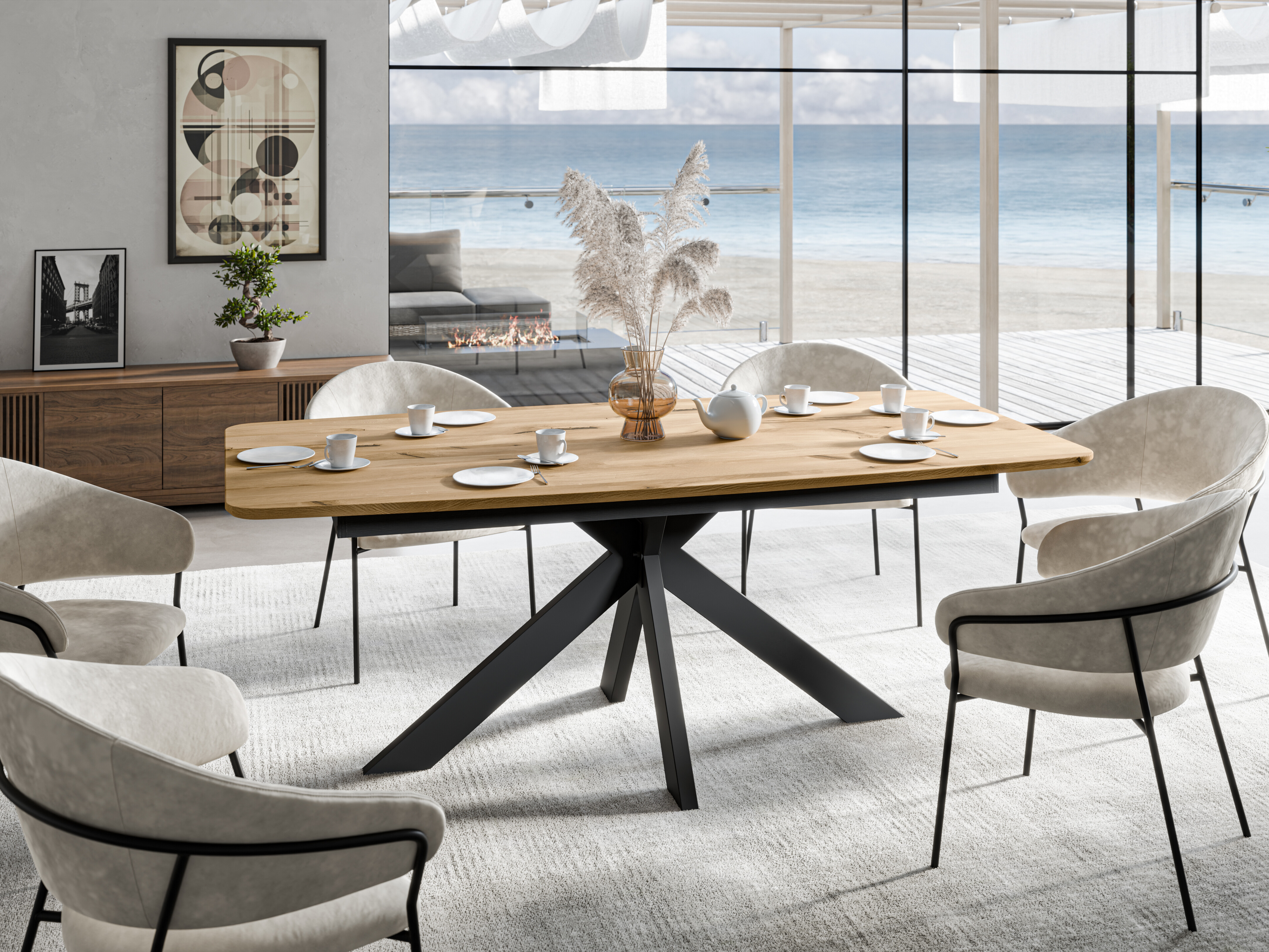 Tafel Ogden 176 (Licht eiken)