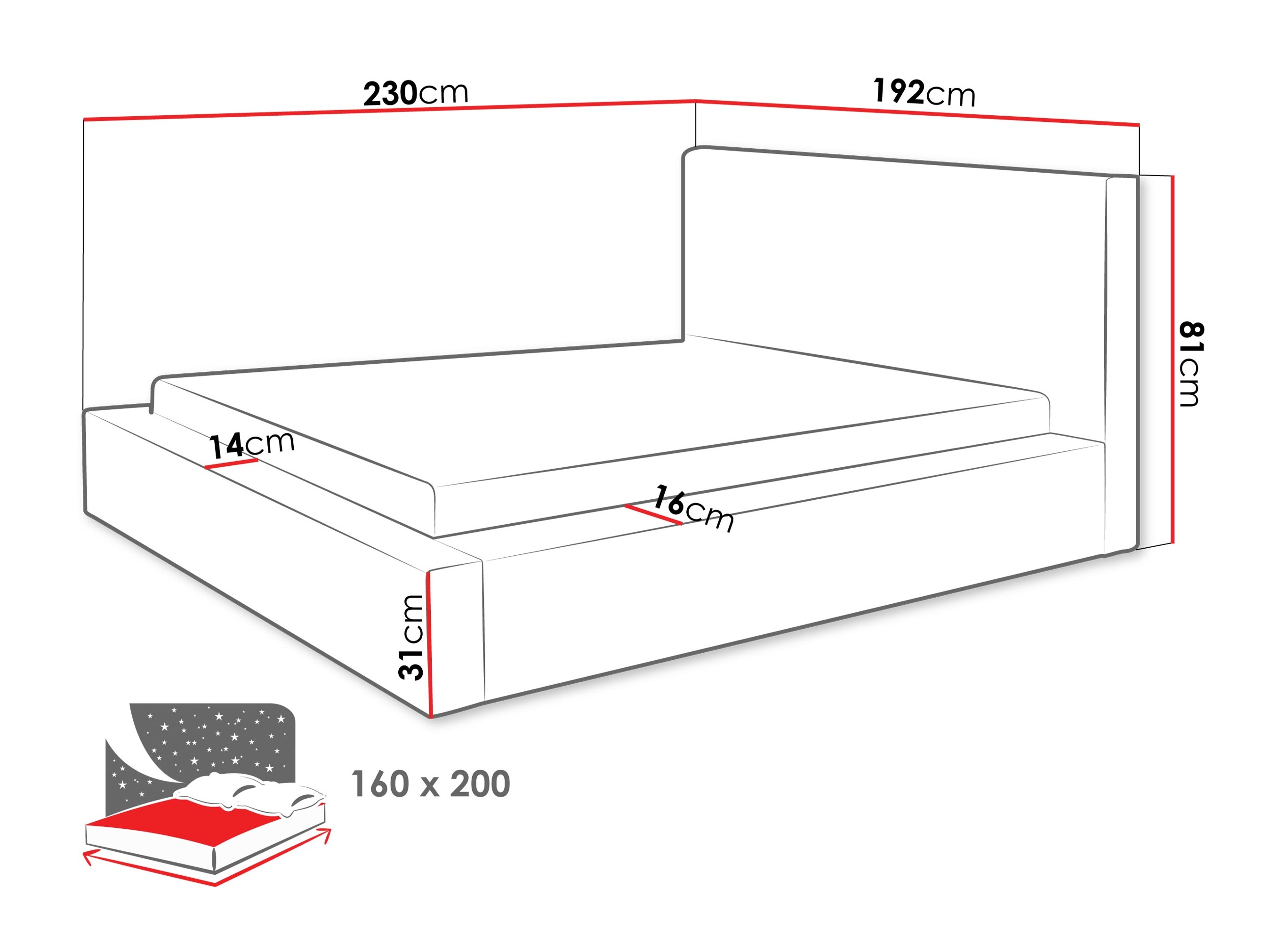 Bed TrendyNest Cervara I (Bella 50)