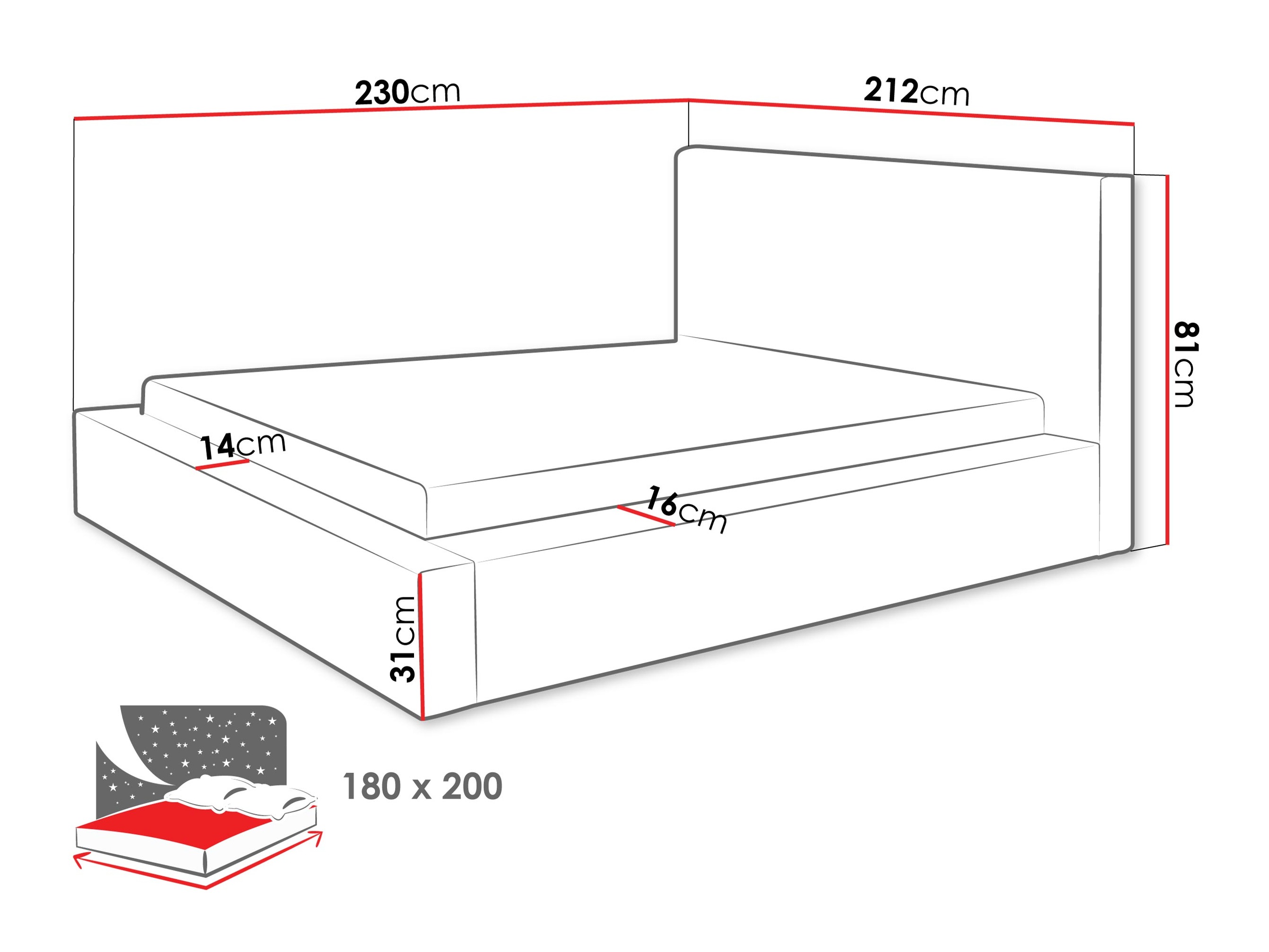 Bed TrendyNest Cervara I (Bella 50)