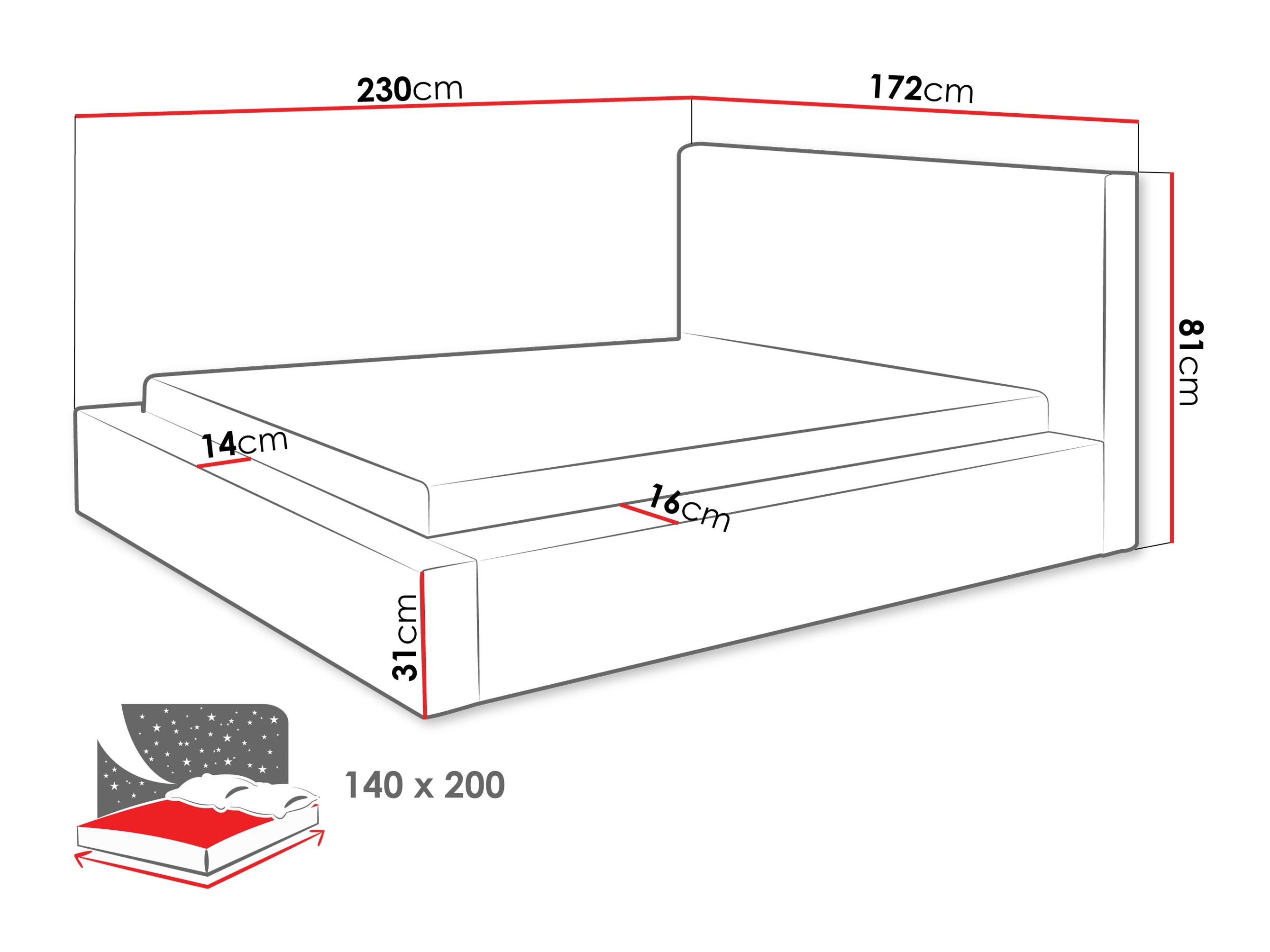 Bed TrendyNest Cervara I (Bella 60)