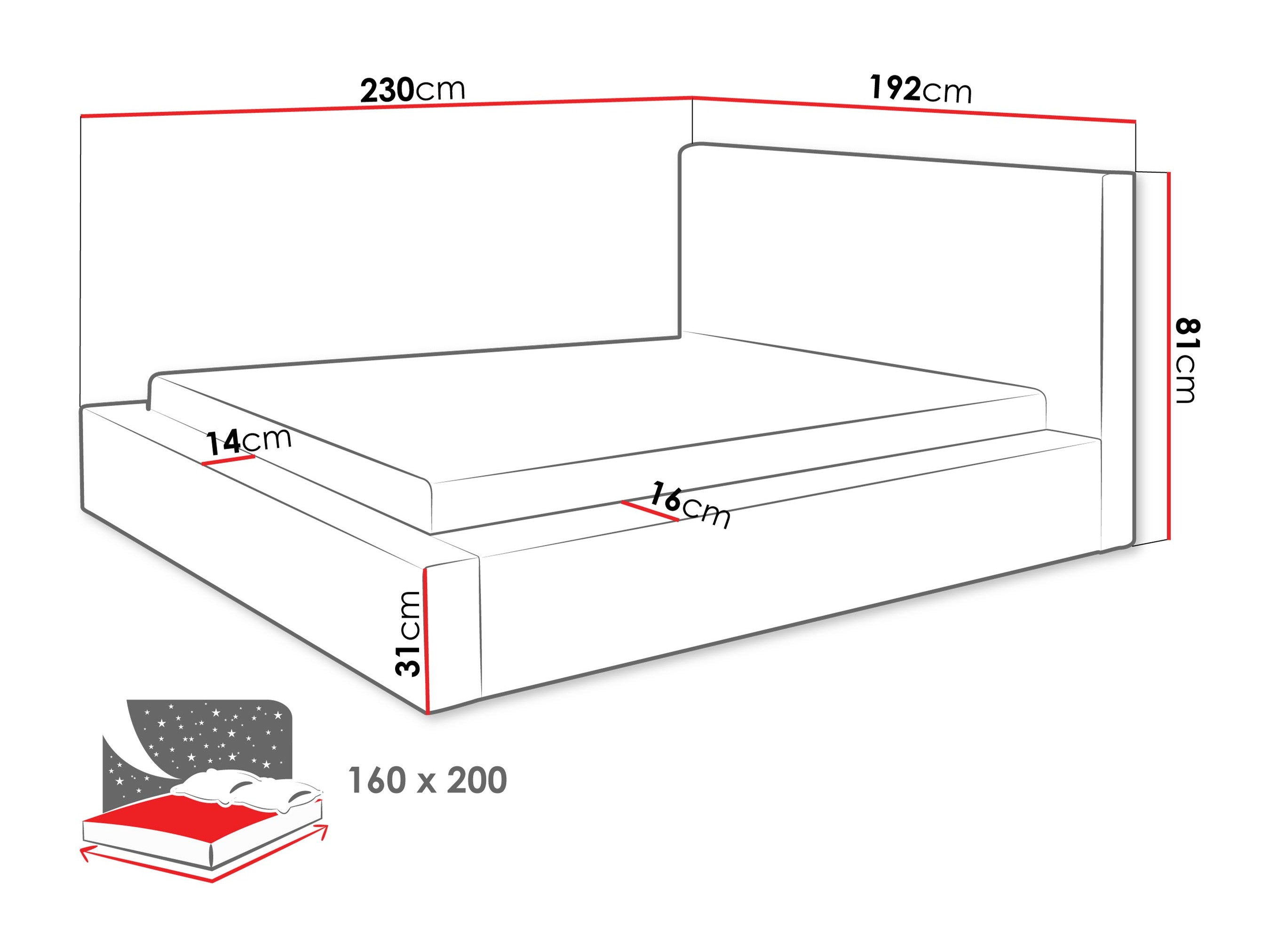 Bed TrendyNest Cervara I (Bella 60)