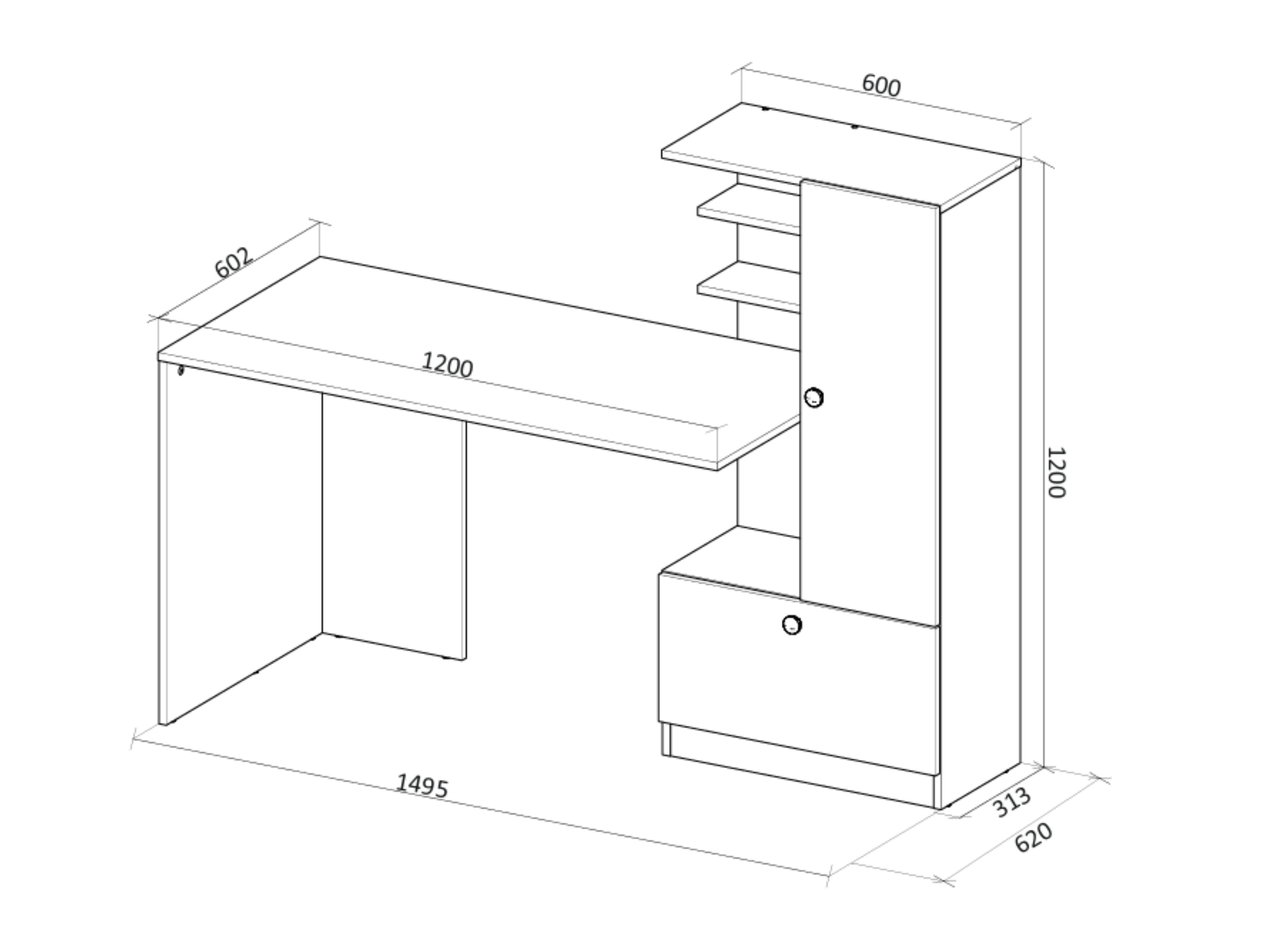 Bureau Houston 2148 (Artisan eiken)