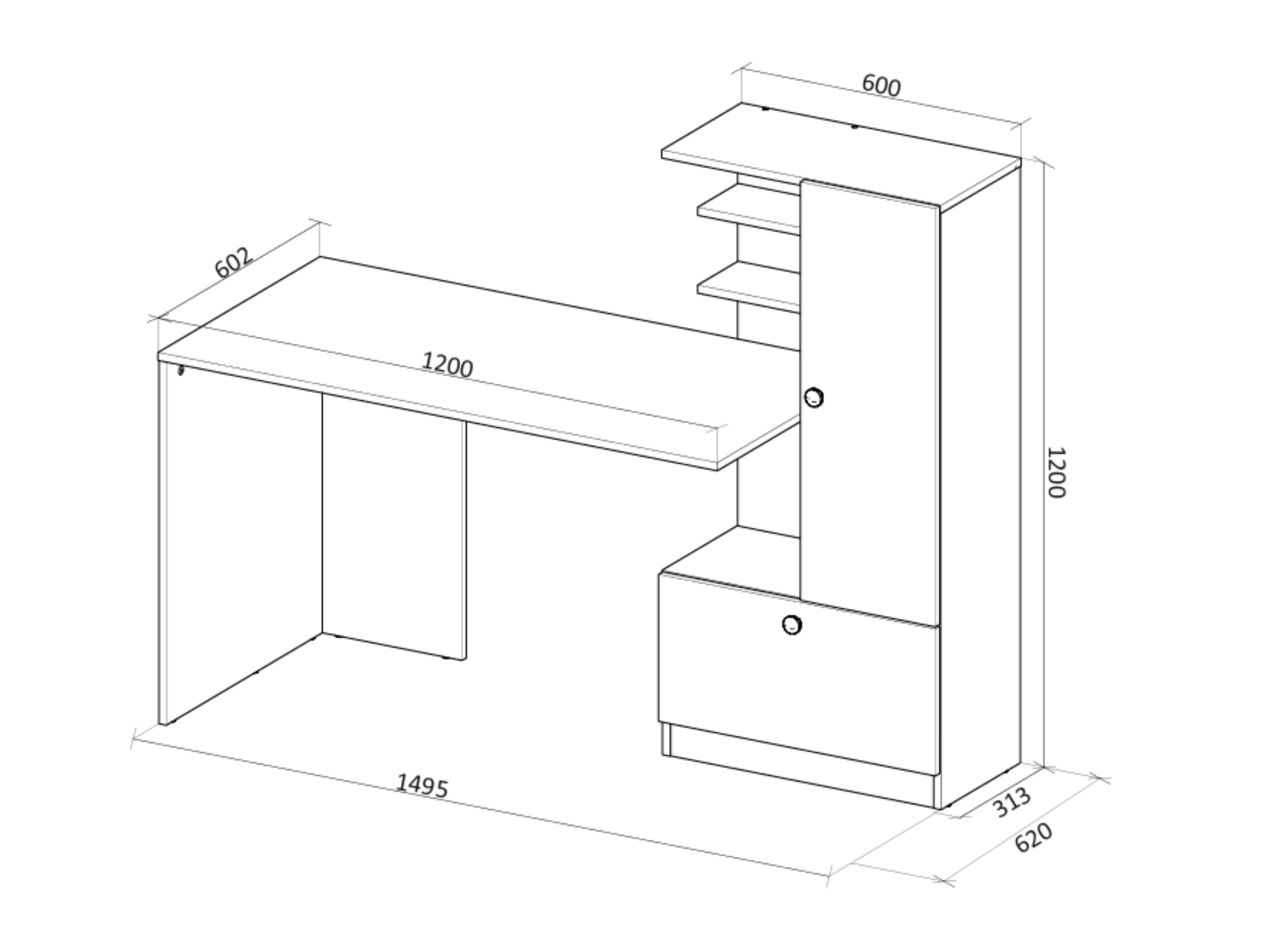 Bureau Houston 2148 (Wit)
