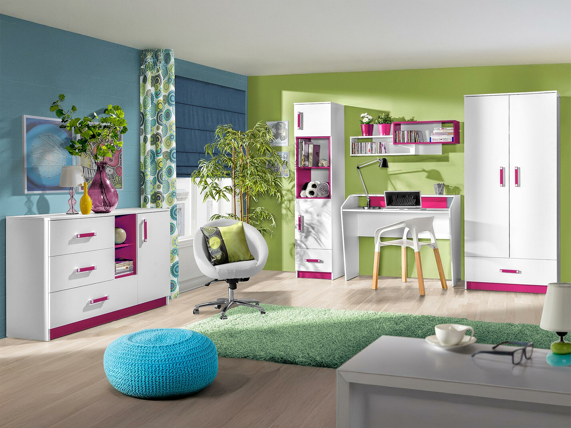 Wandplank Sorviru 105 (Wit + Roze)