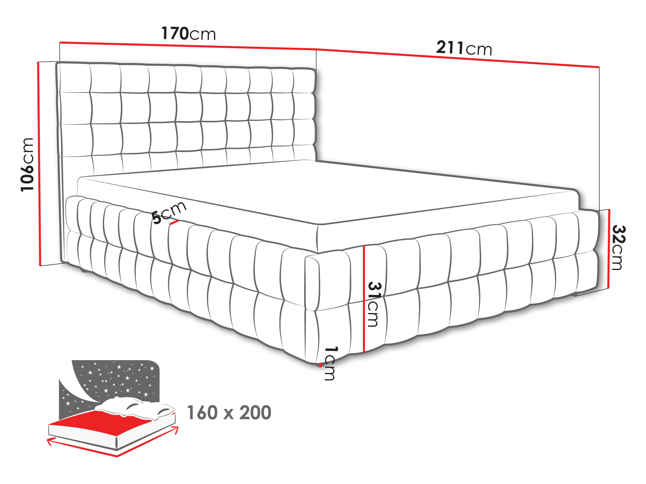 Bed Baltimore 205 (Fresh 01)