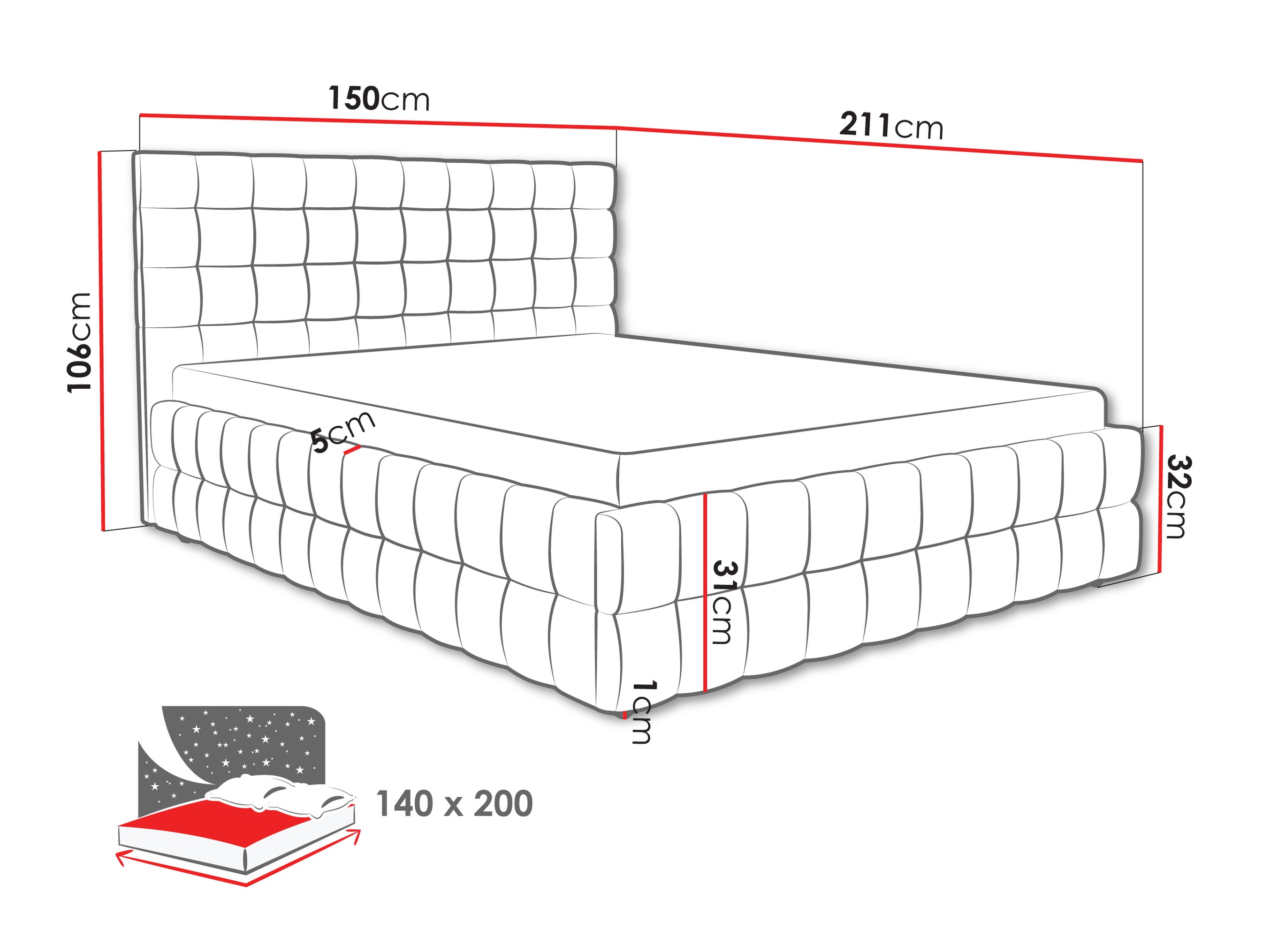 Bed Baltimore 205 (Fresh 01)