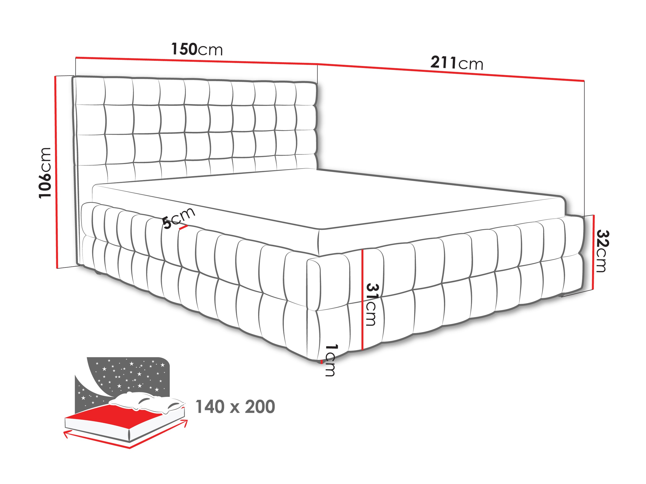 Bed Baltimore 205 (Fresh 38)