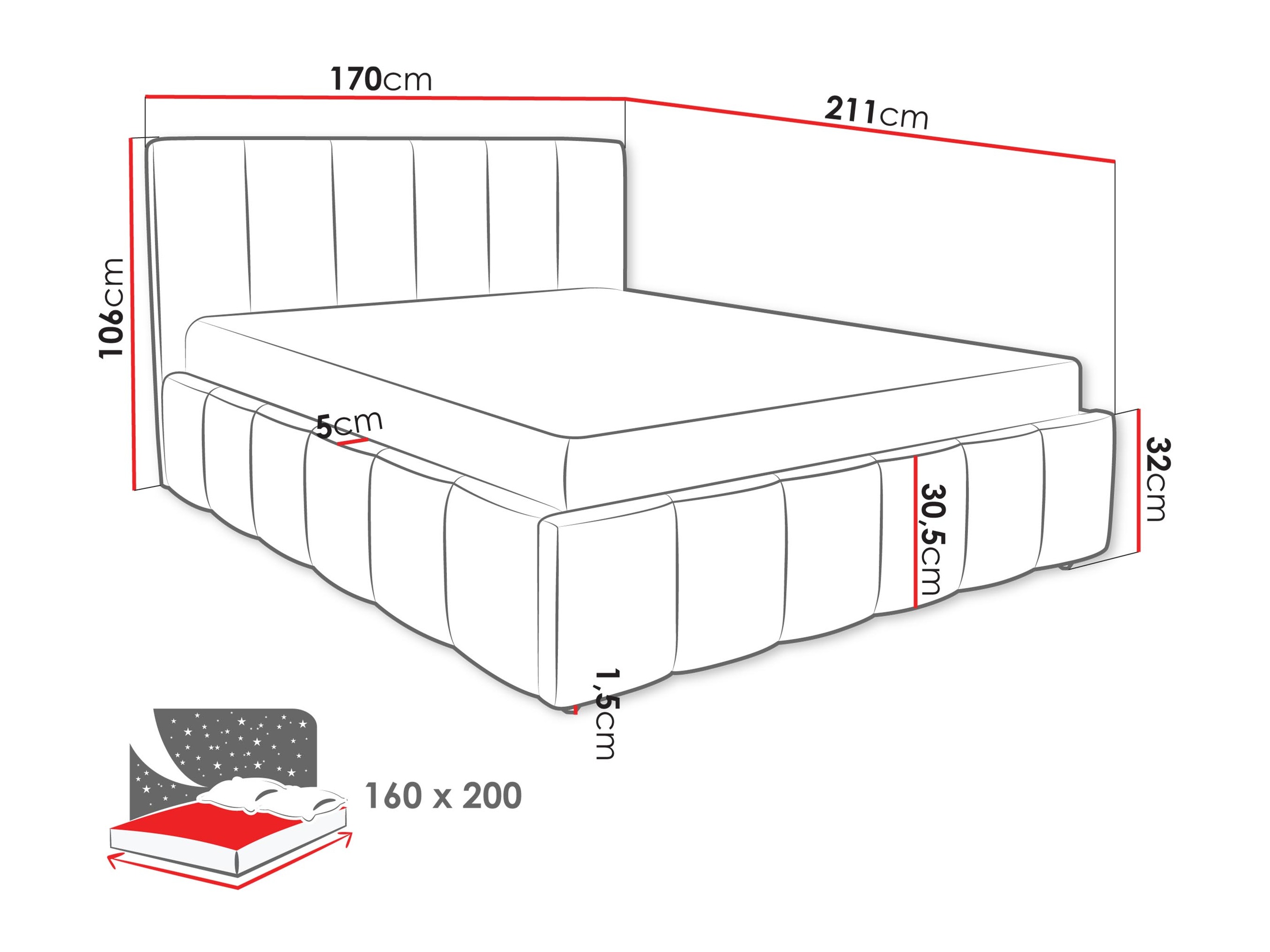 Bed Baltimore 207 (Lambi 03)