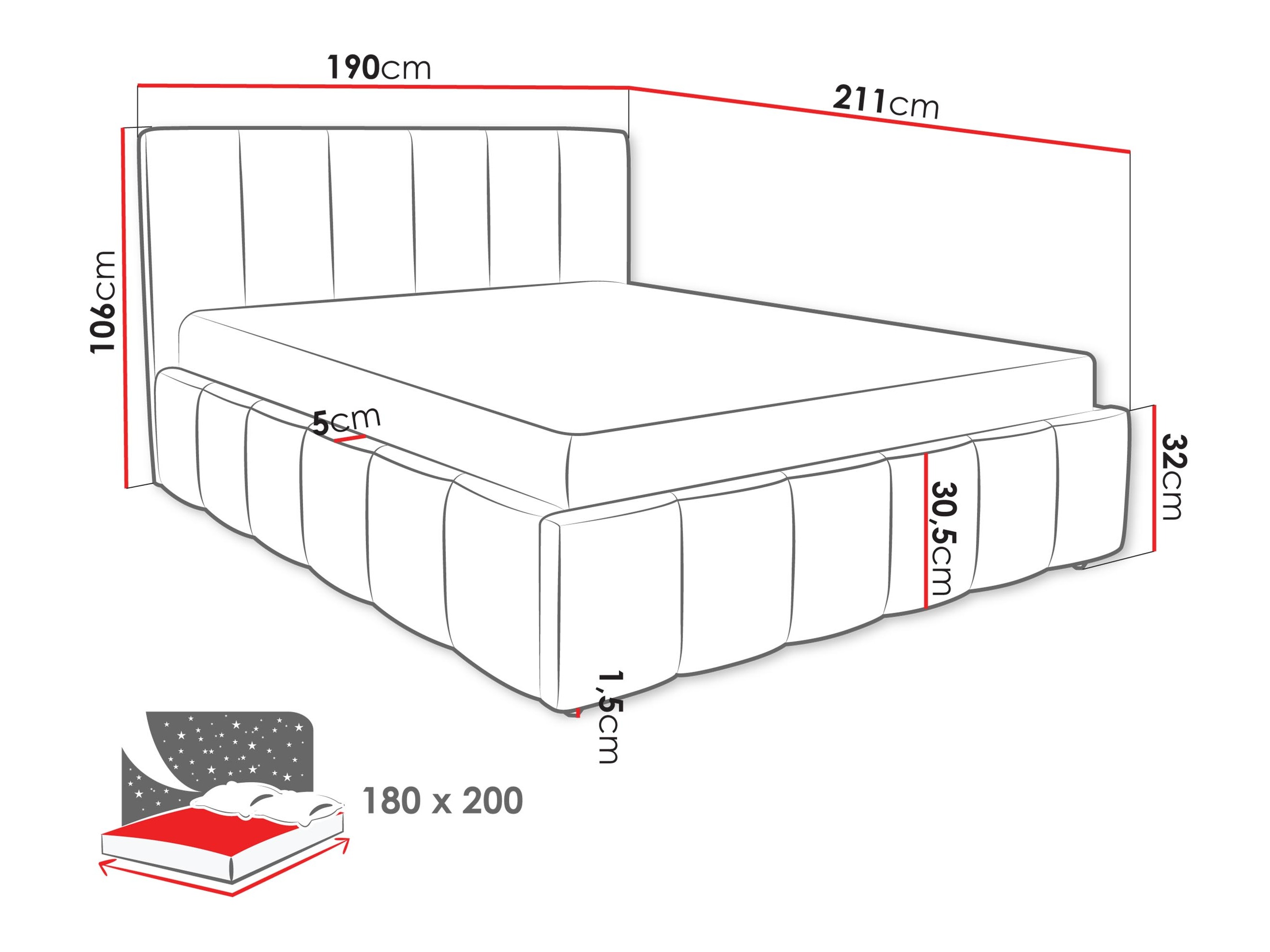 Bed Baltimore 207 (Lambi 03)
