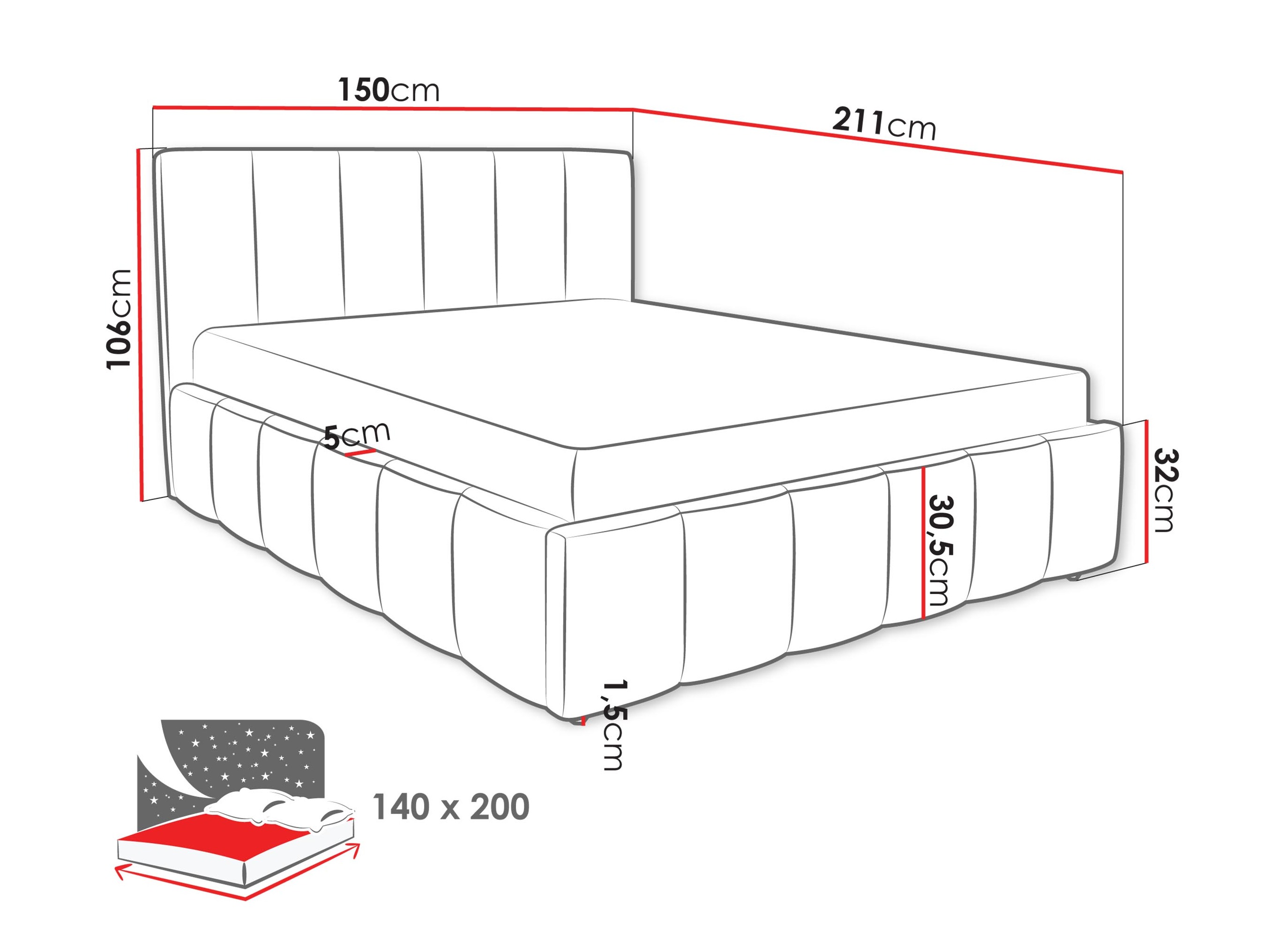 Bed Baltimore 207 (Lambi 06)
