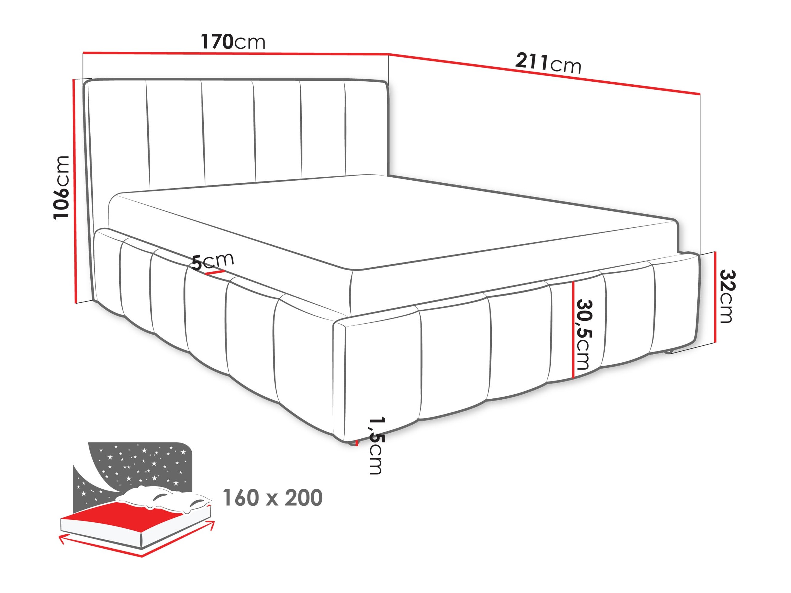 Bed Baltimore 207 (Lambi 06)