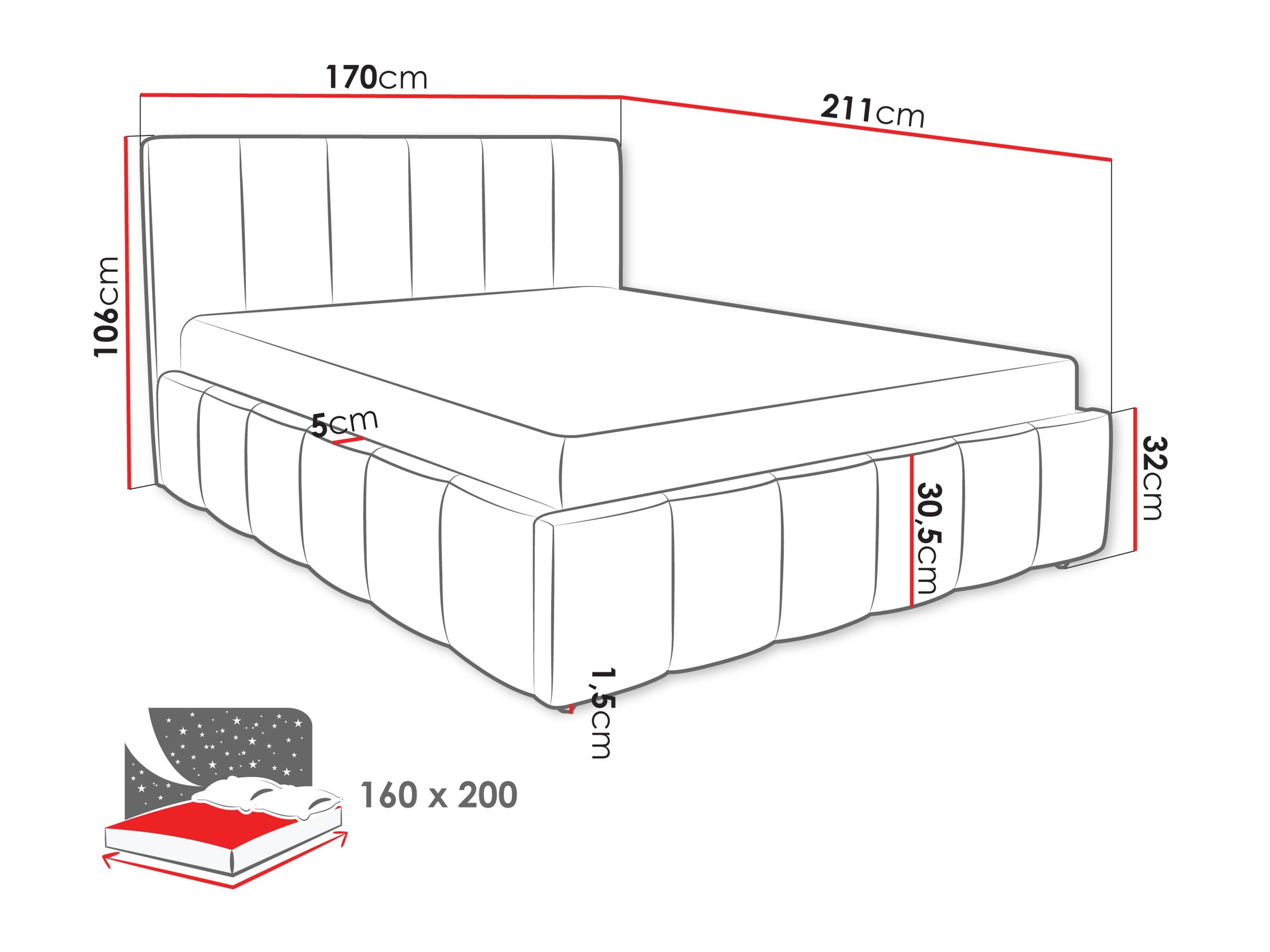 Bed Baltimore 207 (Lambi 11)