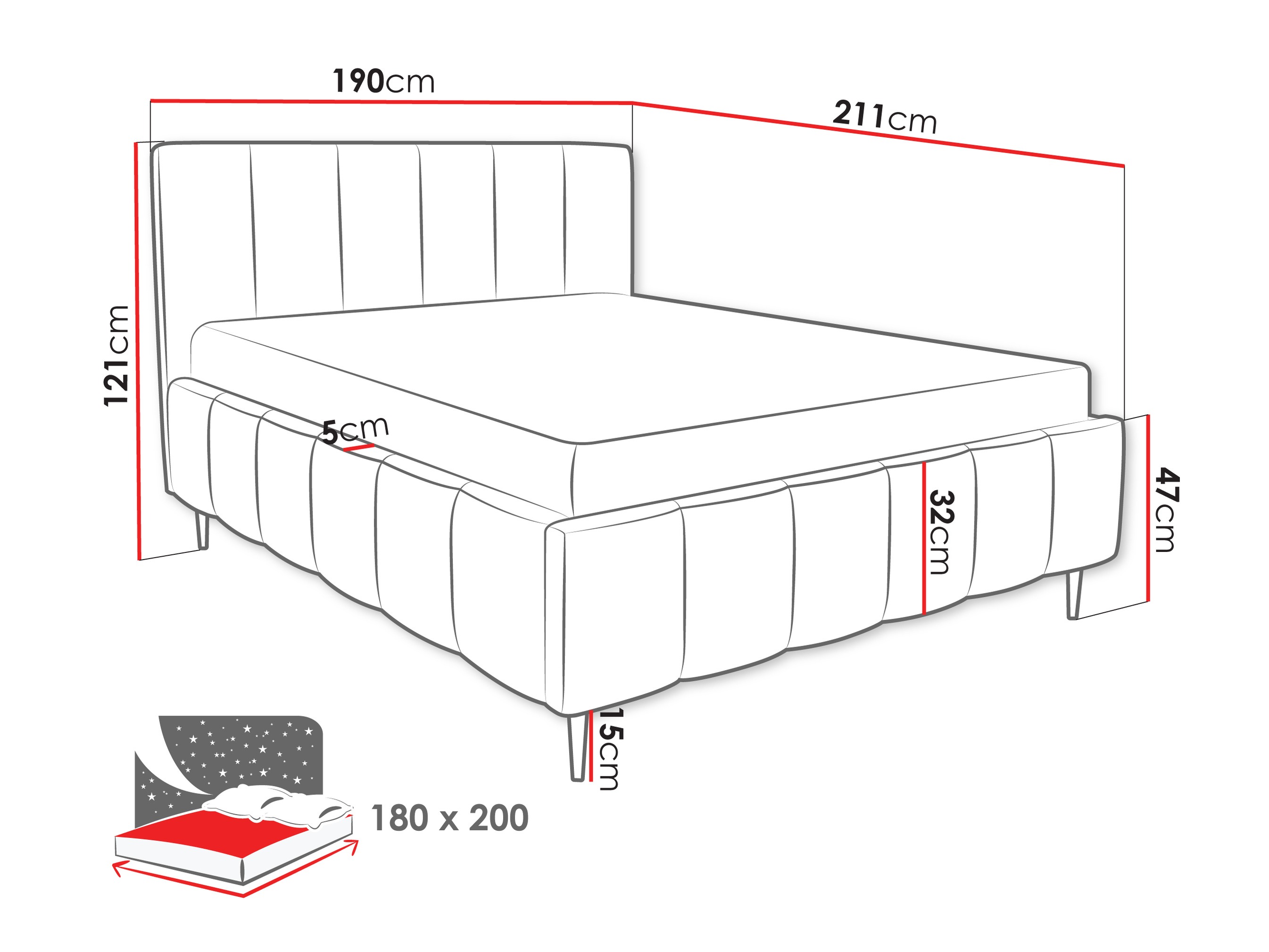 Bed Baltimore 208 (Lambi 06)