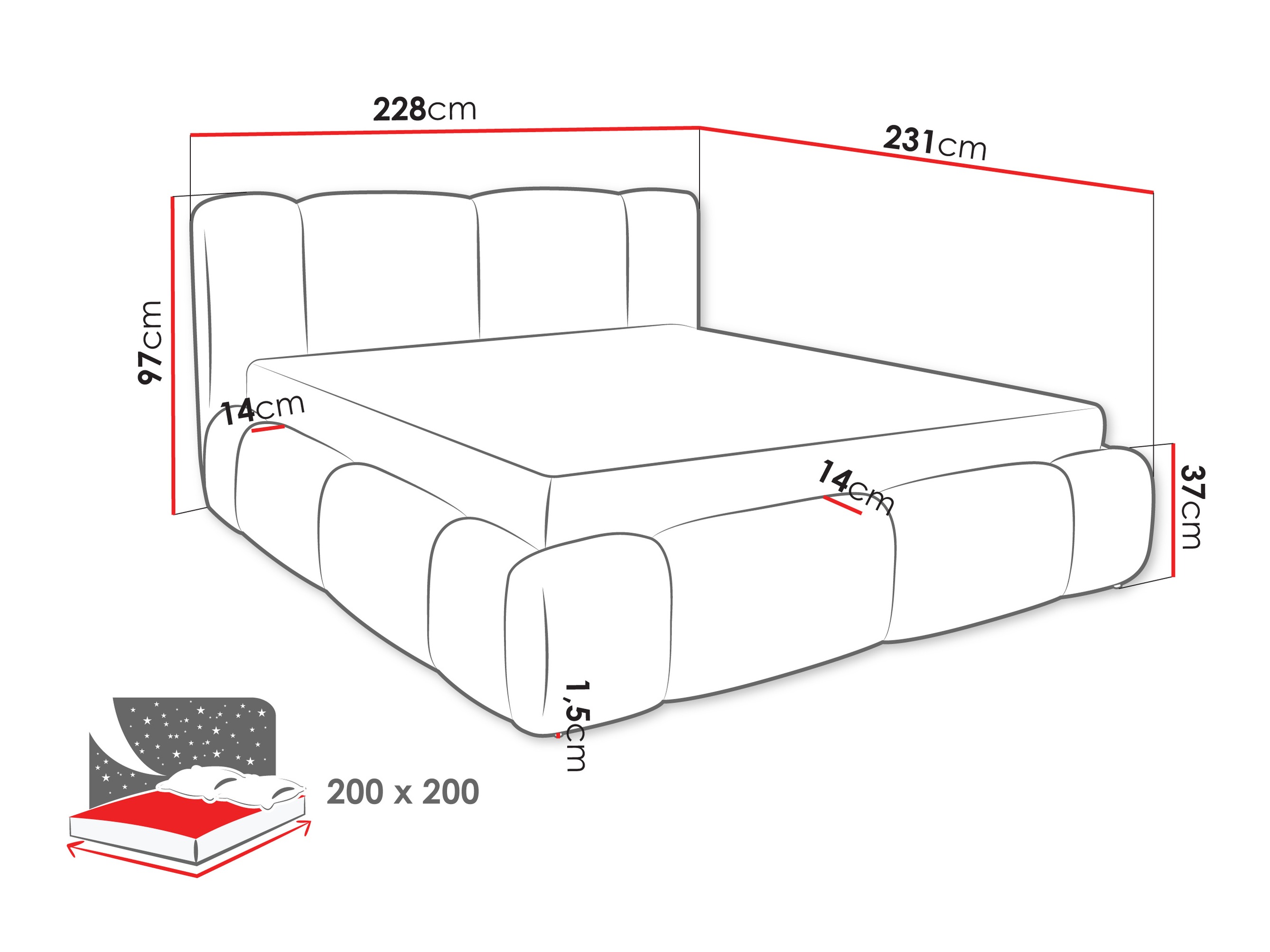Bed Baltimore 211 (Lambi 03)