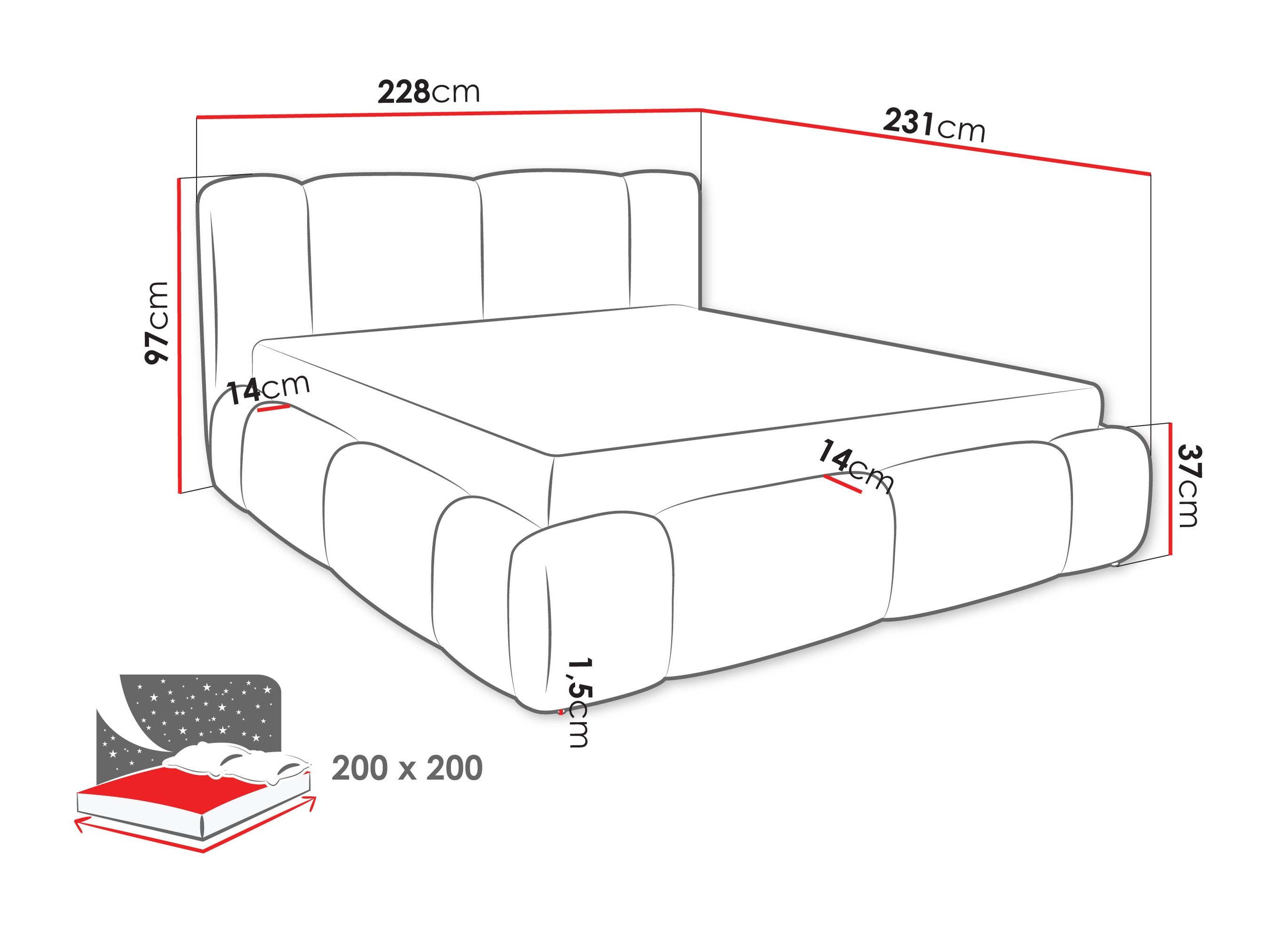 Bed Baltimore 211 (Lambi 04)