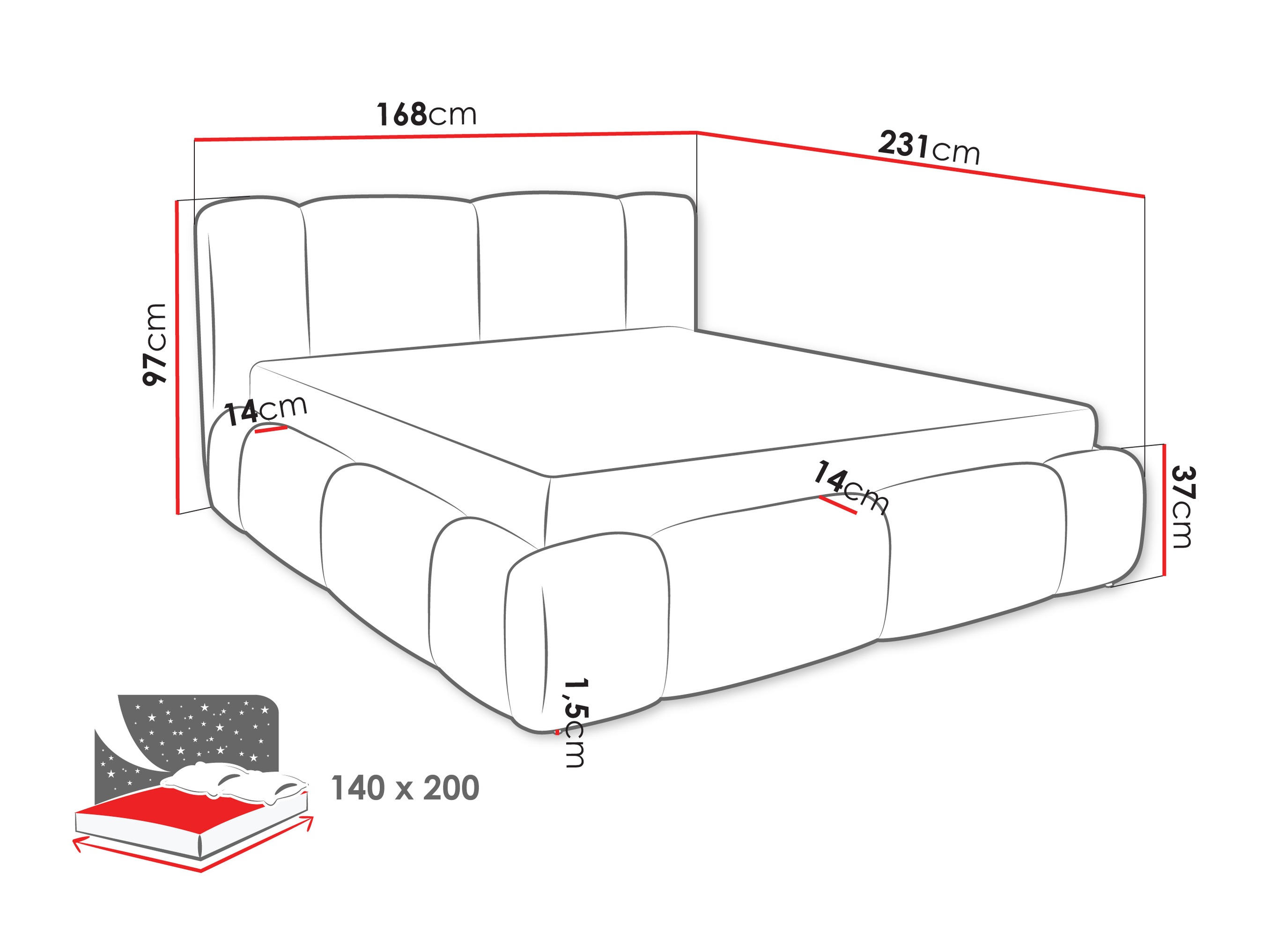 Bed Baltimore 211 (Lambi 06)