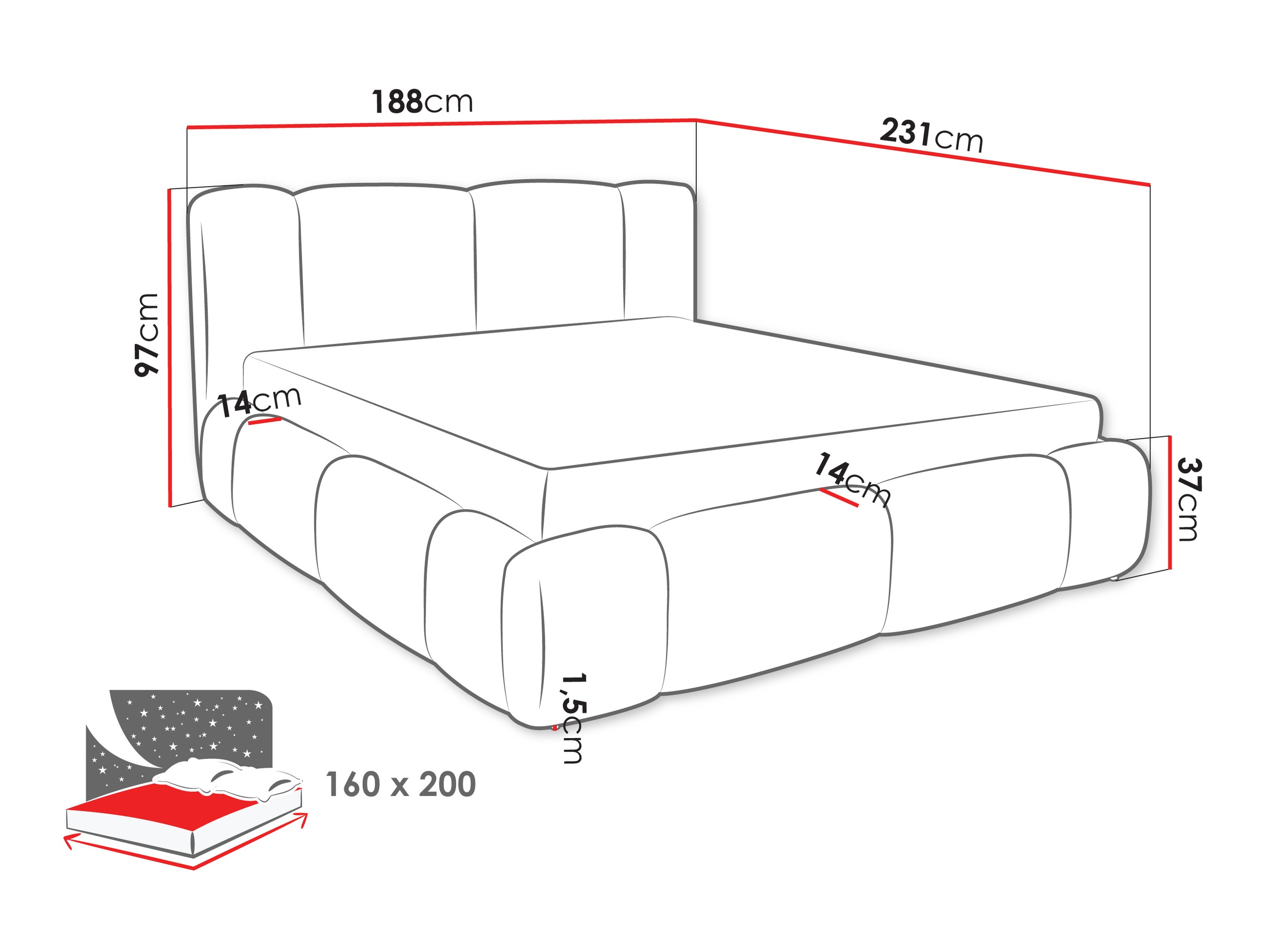 Bed Baltimore 211 (Lambi 06)