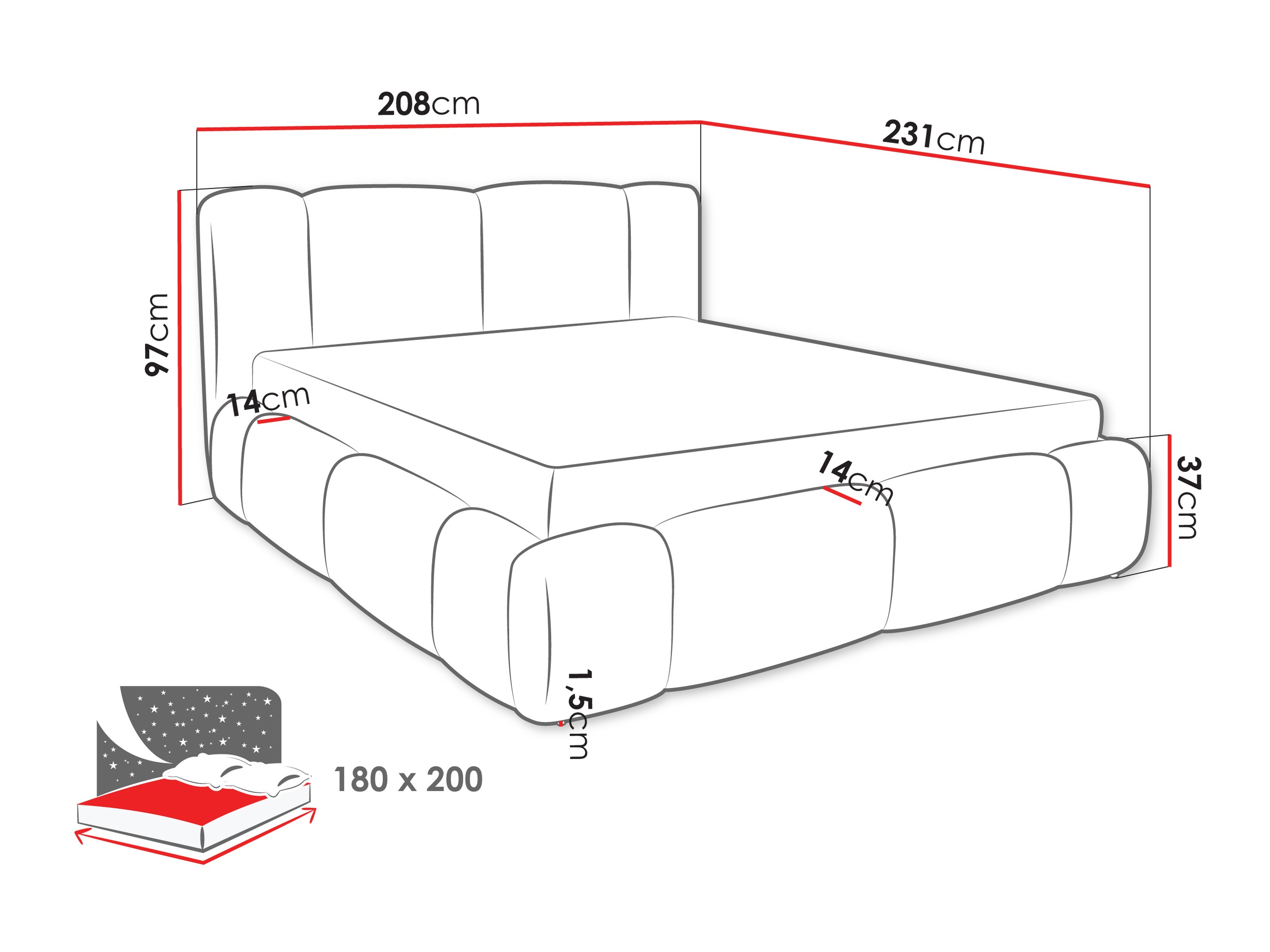 Bed Baltimore 211 (Lambi 06)