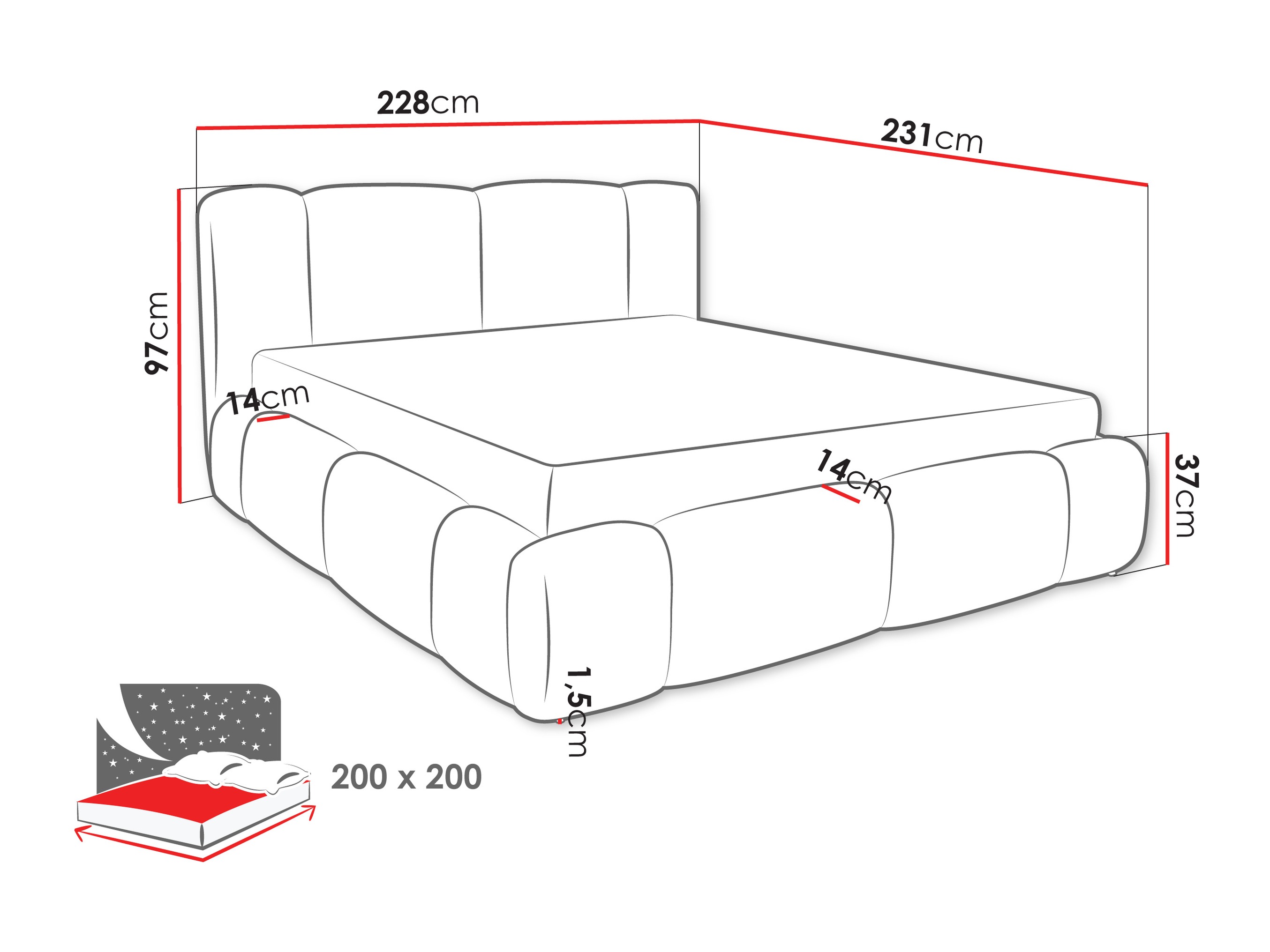 Bed Baltimore 211 (Lambi 06)