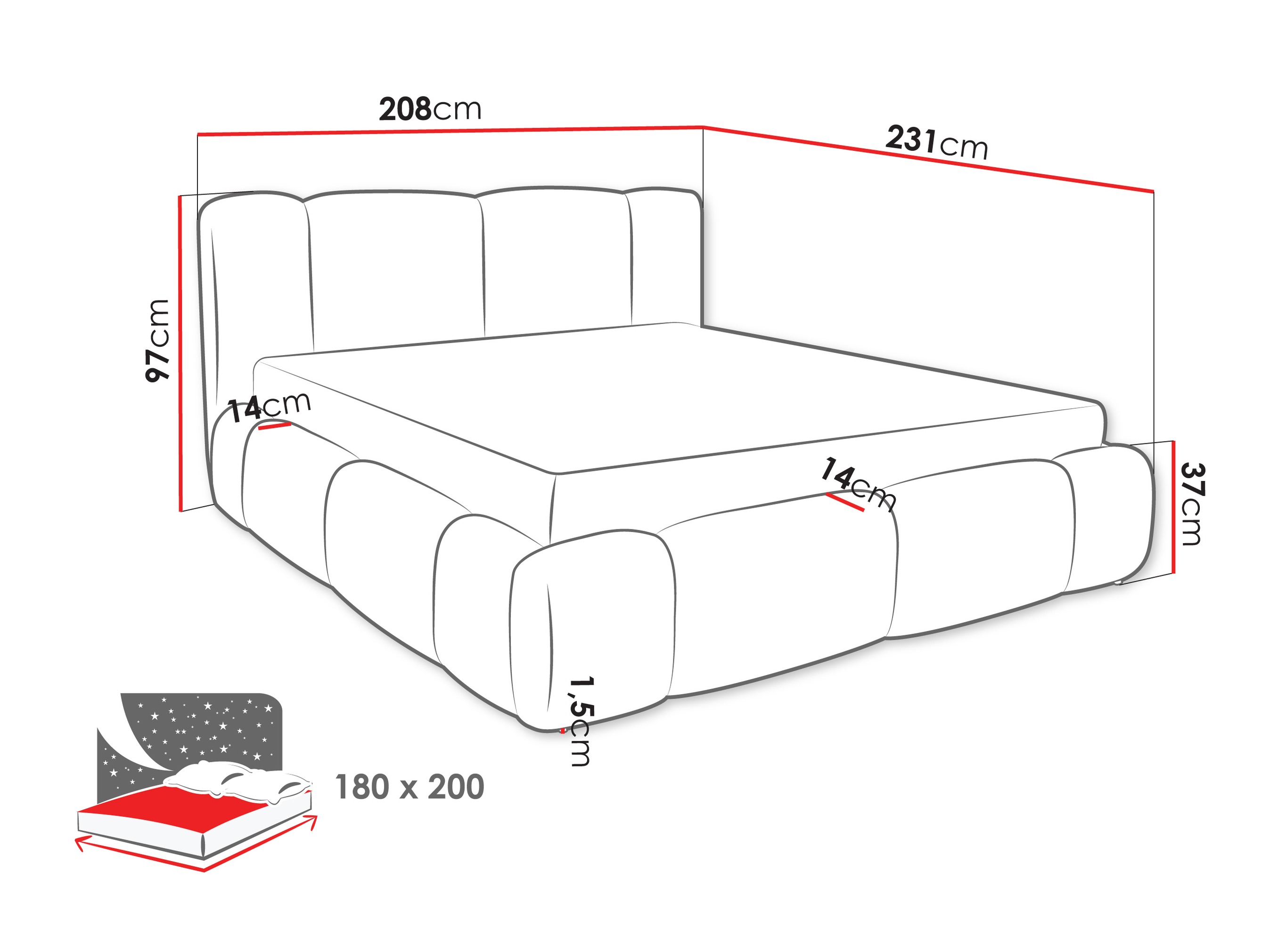 Bed Baltimore 211 (Lambi 11)