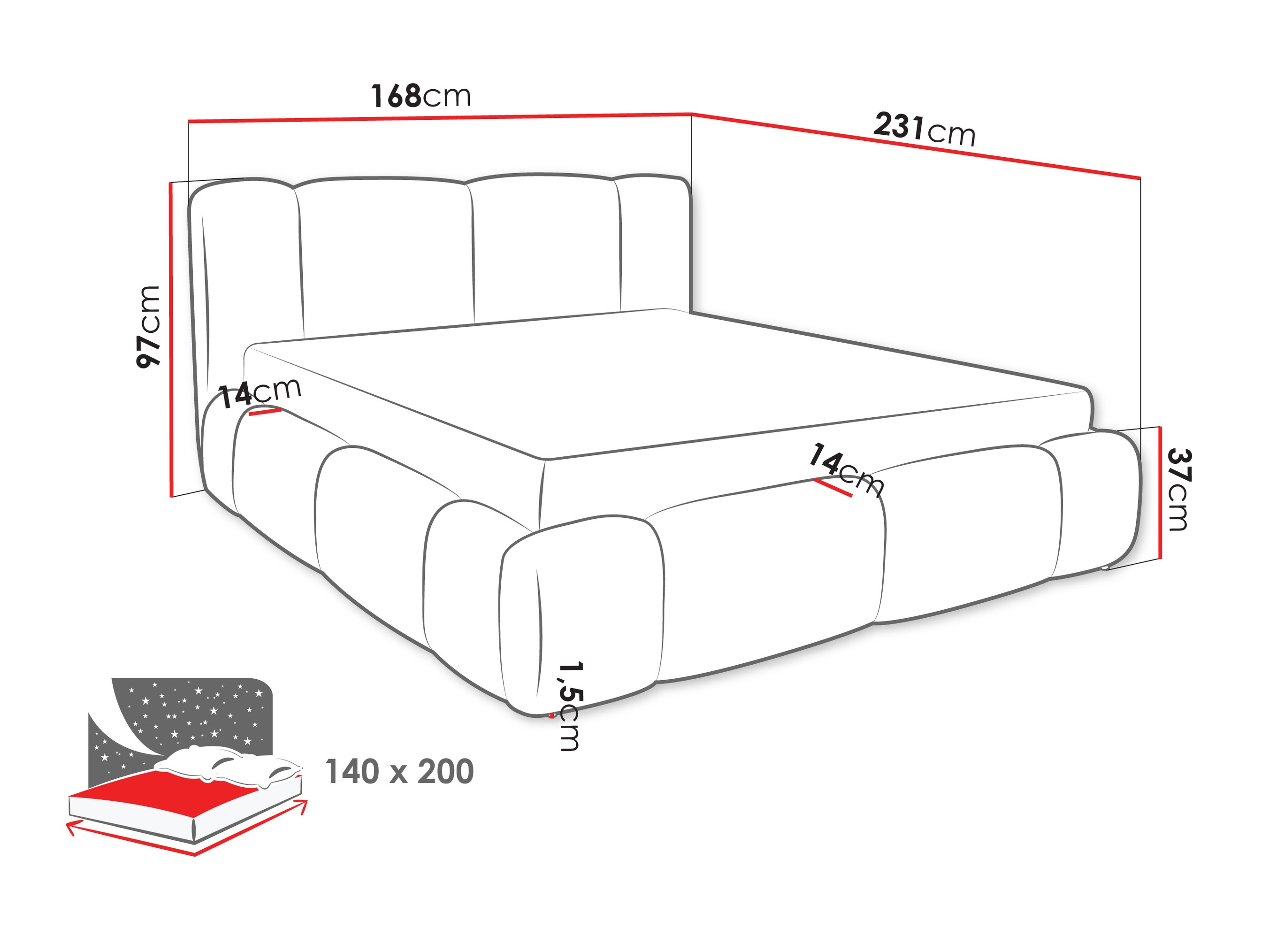 Bed Baltimore 211 (Lambi 11)
