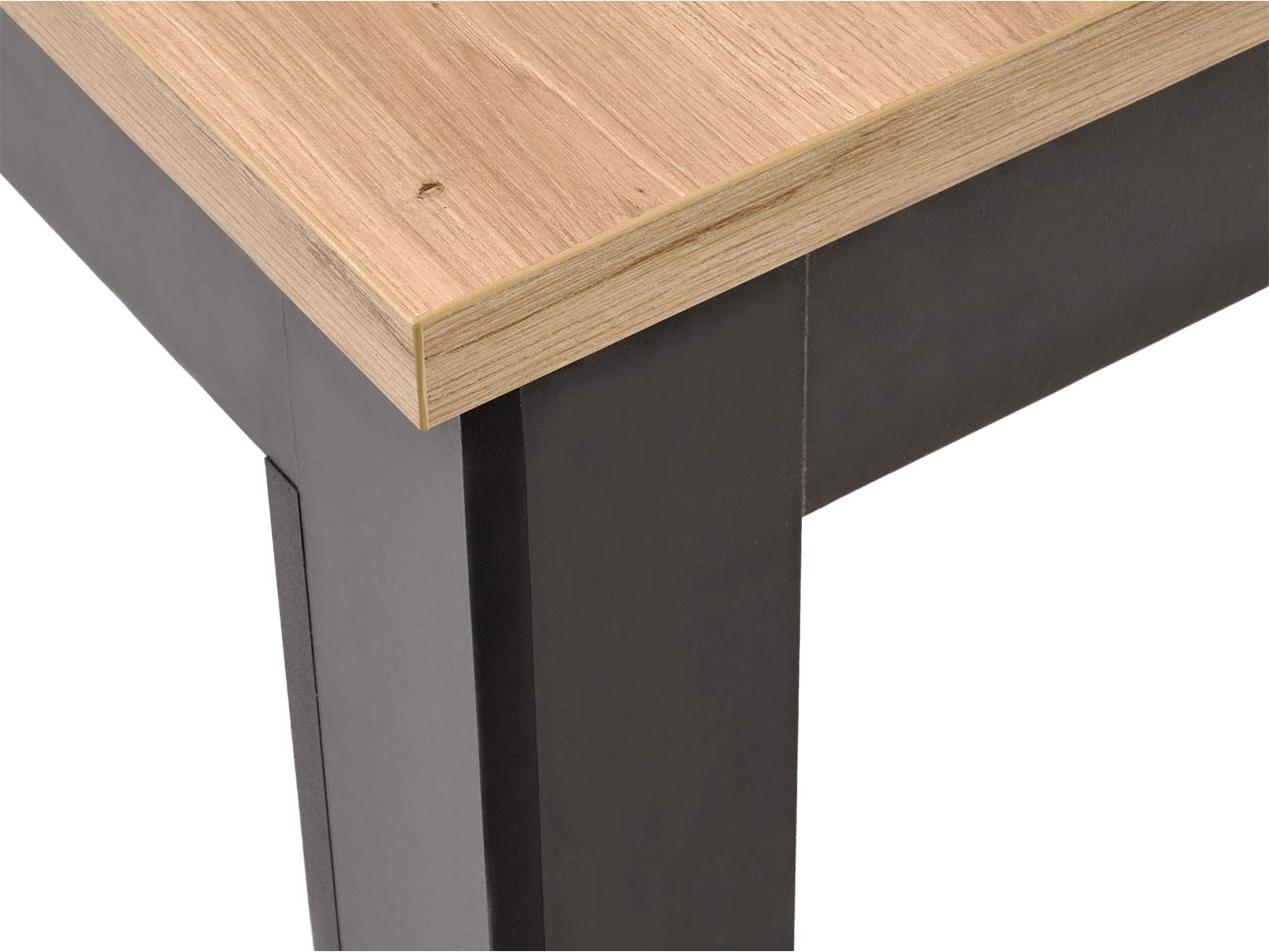 Tafel Houston 2165 (Artisan eiken + Zwart)